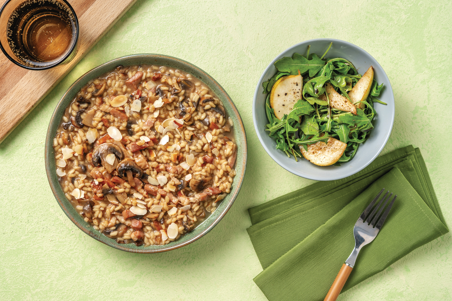 Easy Baked Bacon & Mushroom Risotto