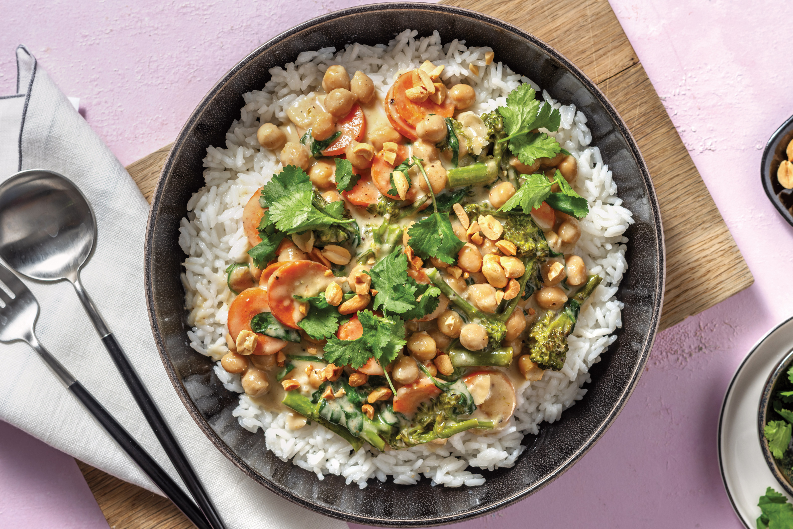 Easy Baked Thai Green Chickpea Curry