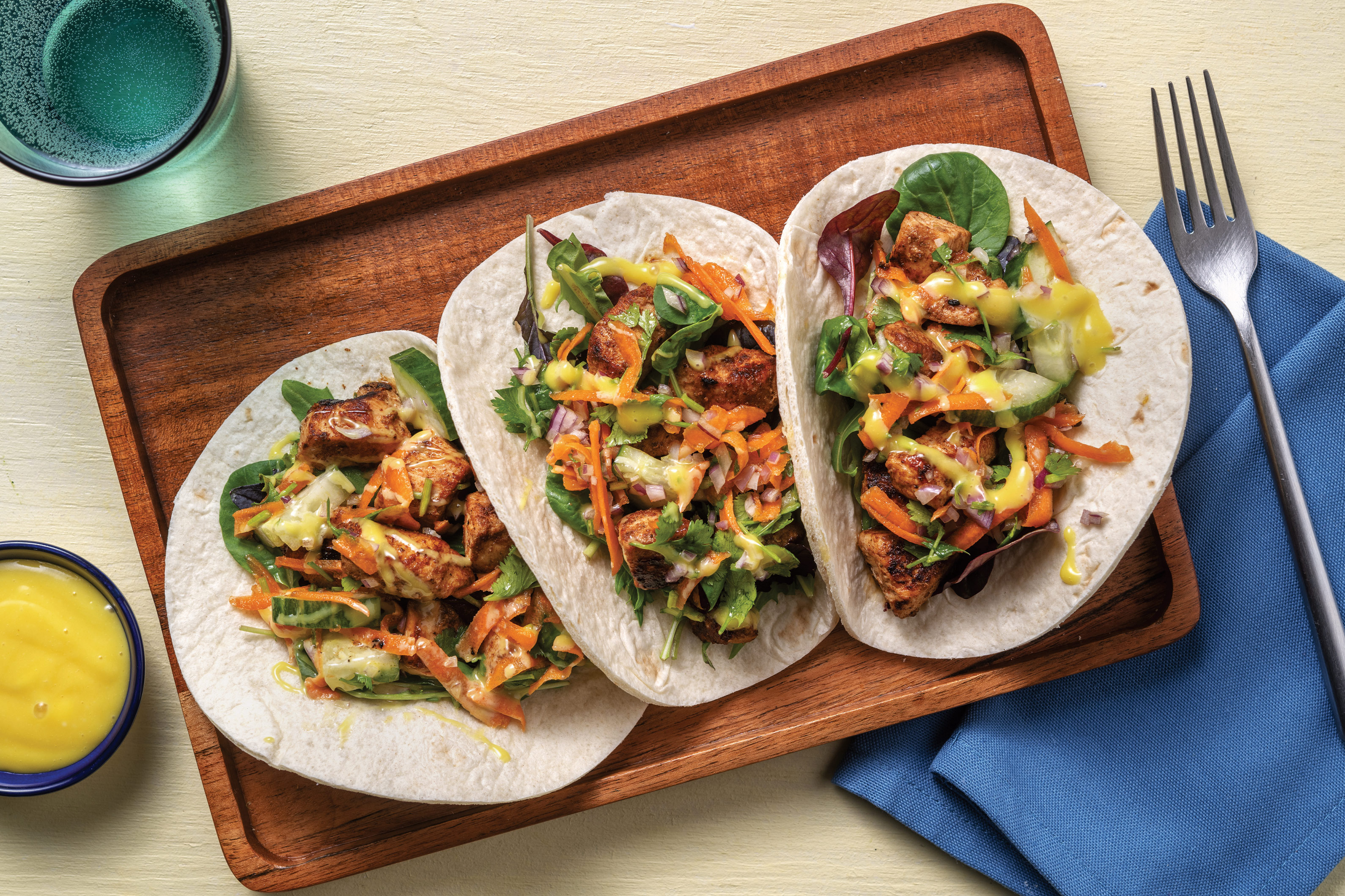 Easy Caribbean Chicken Tacos