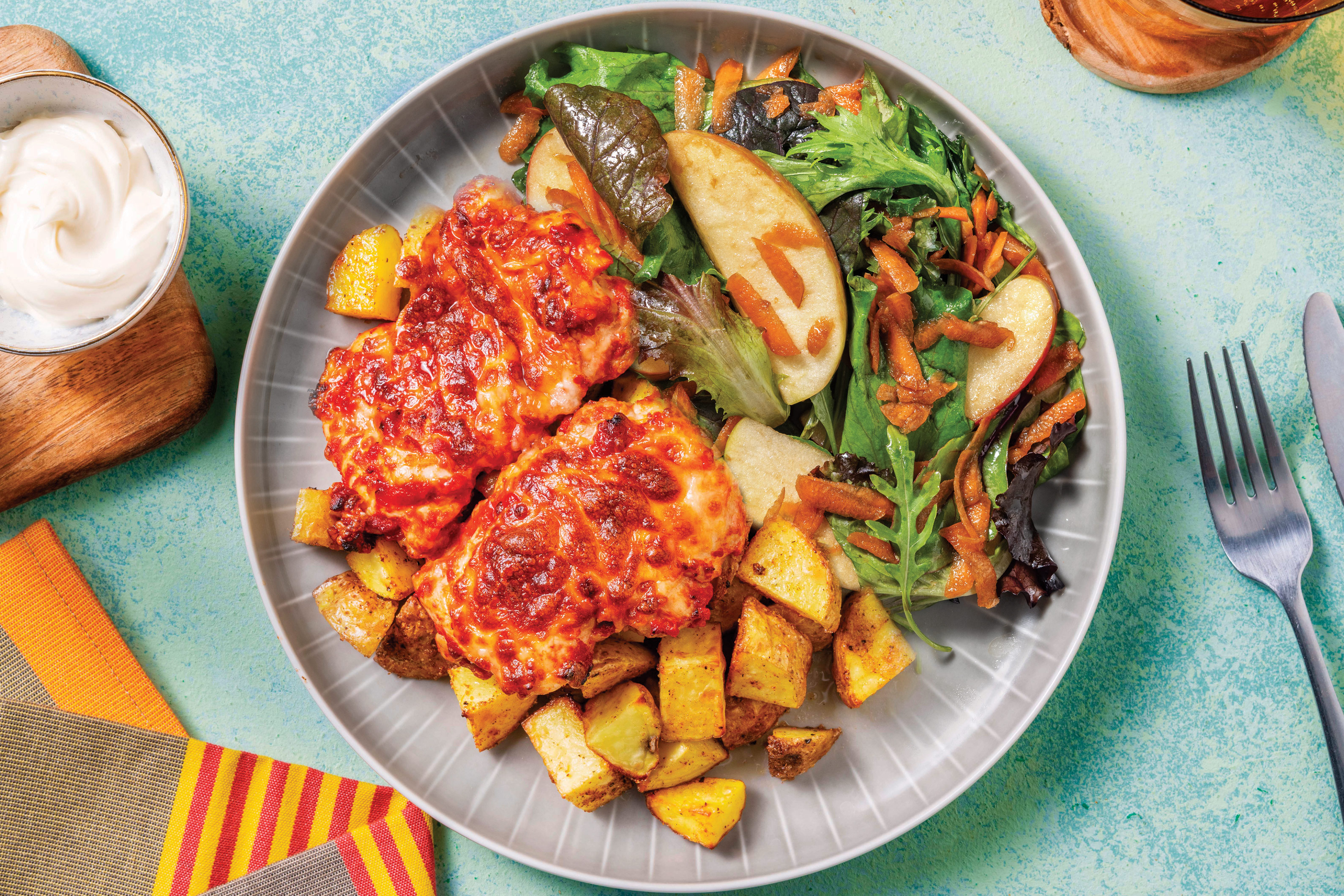 Easy Cheesy Chicken Traybake