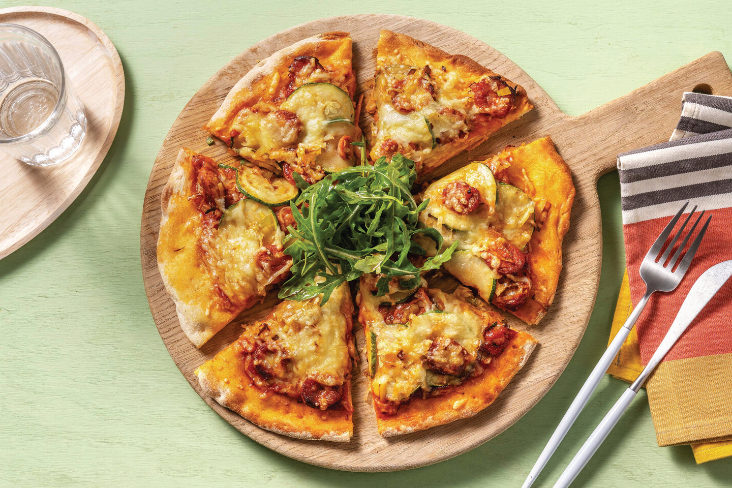 Easy Chorizo, Cheddar & Leek Pizza