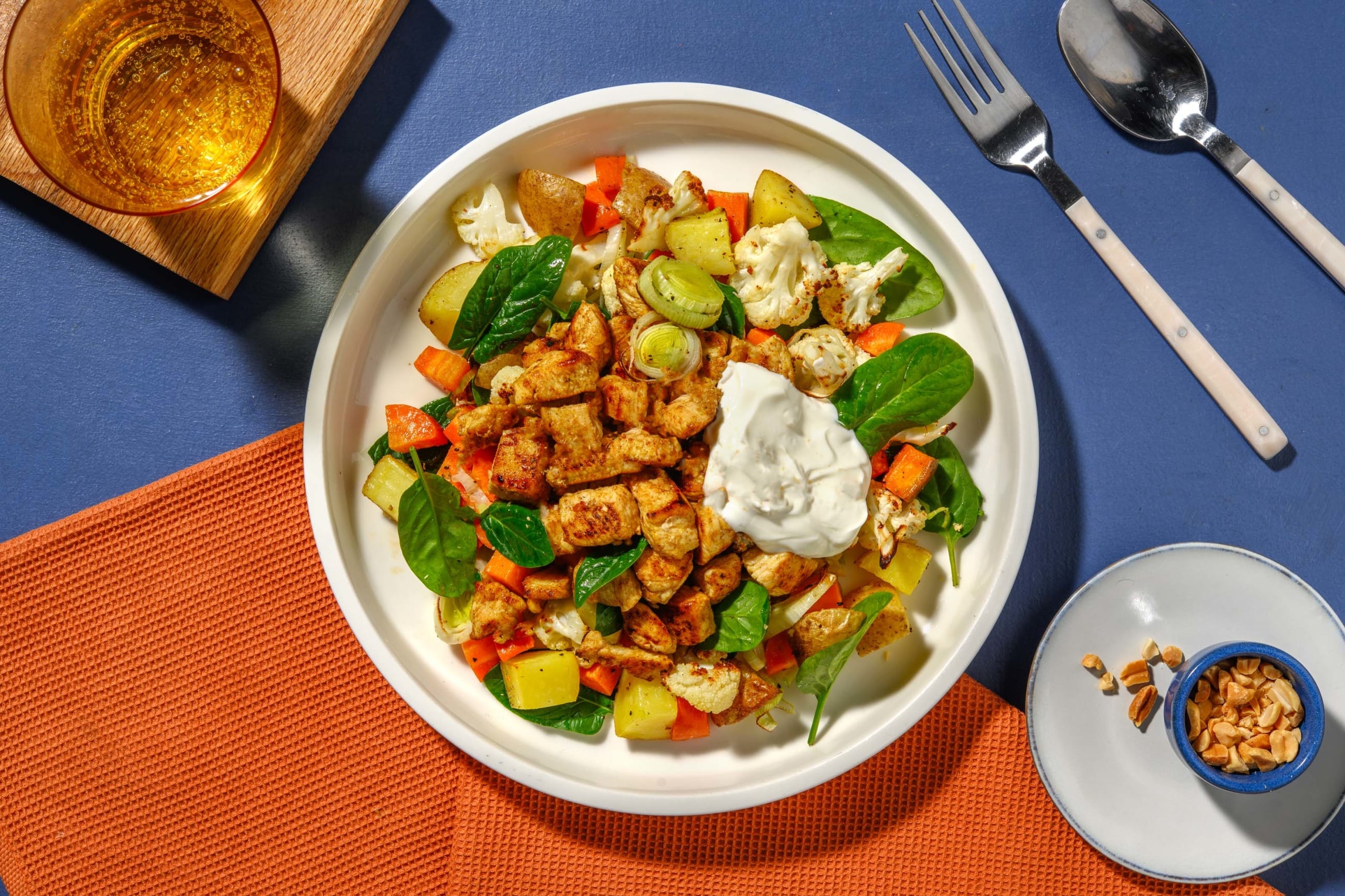 Glazed Indian Chicken & Roast Veggie Medley