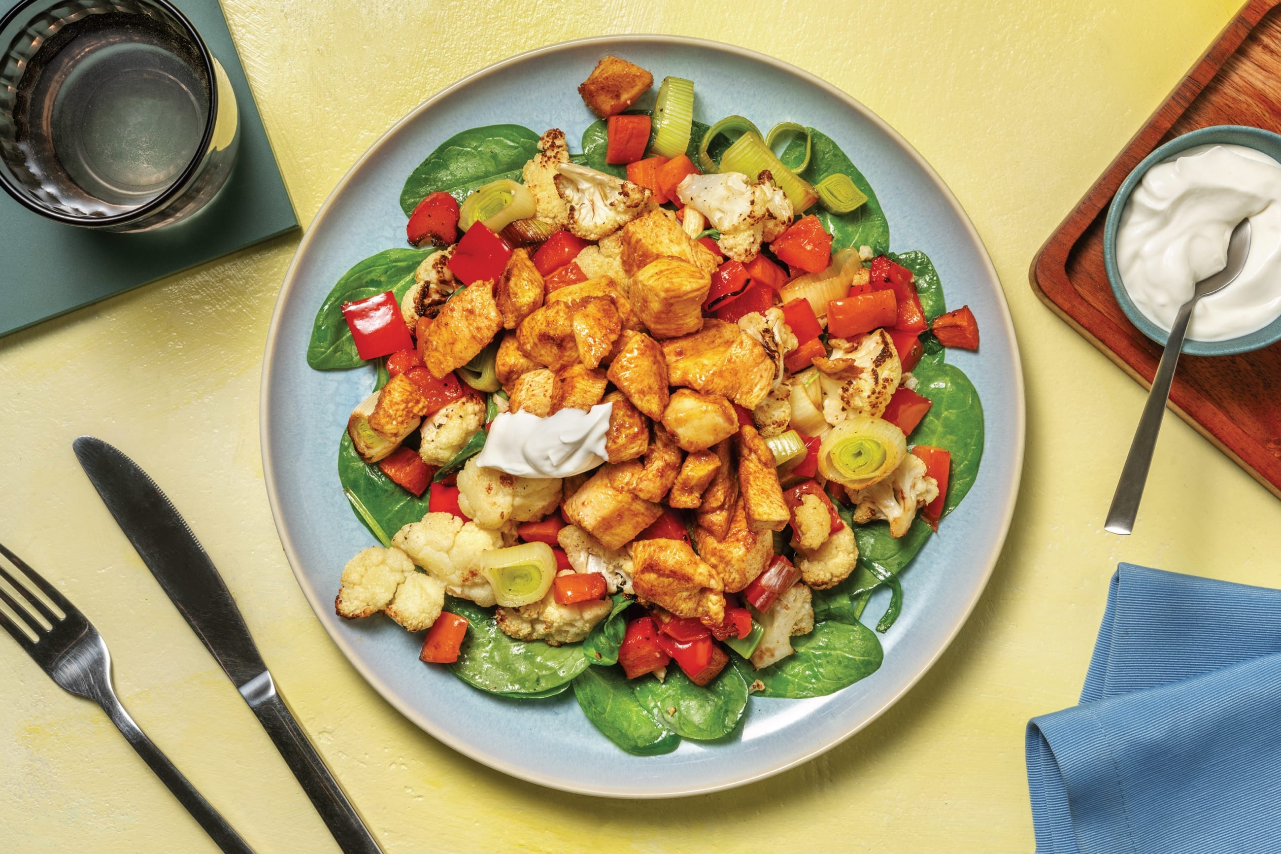 Indian Chicken & Roast Veggie Medley