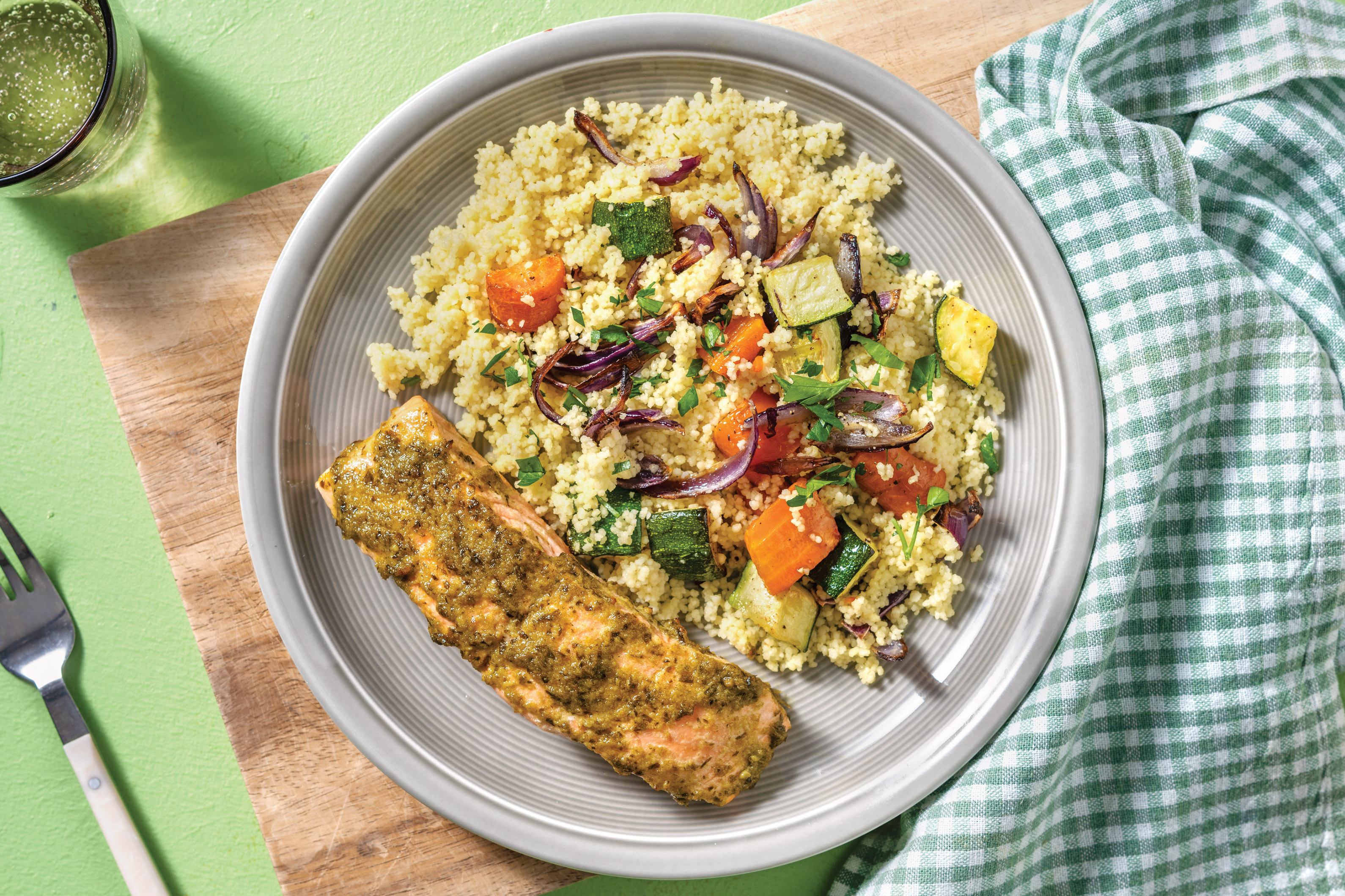 Easy Pesto Baked Salmon