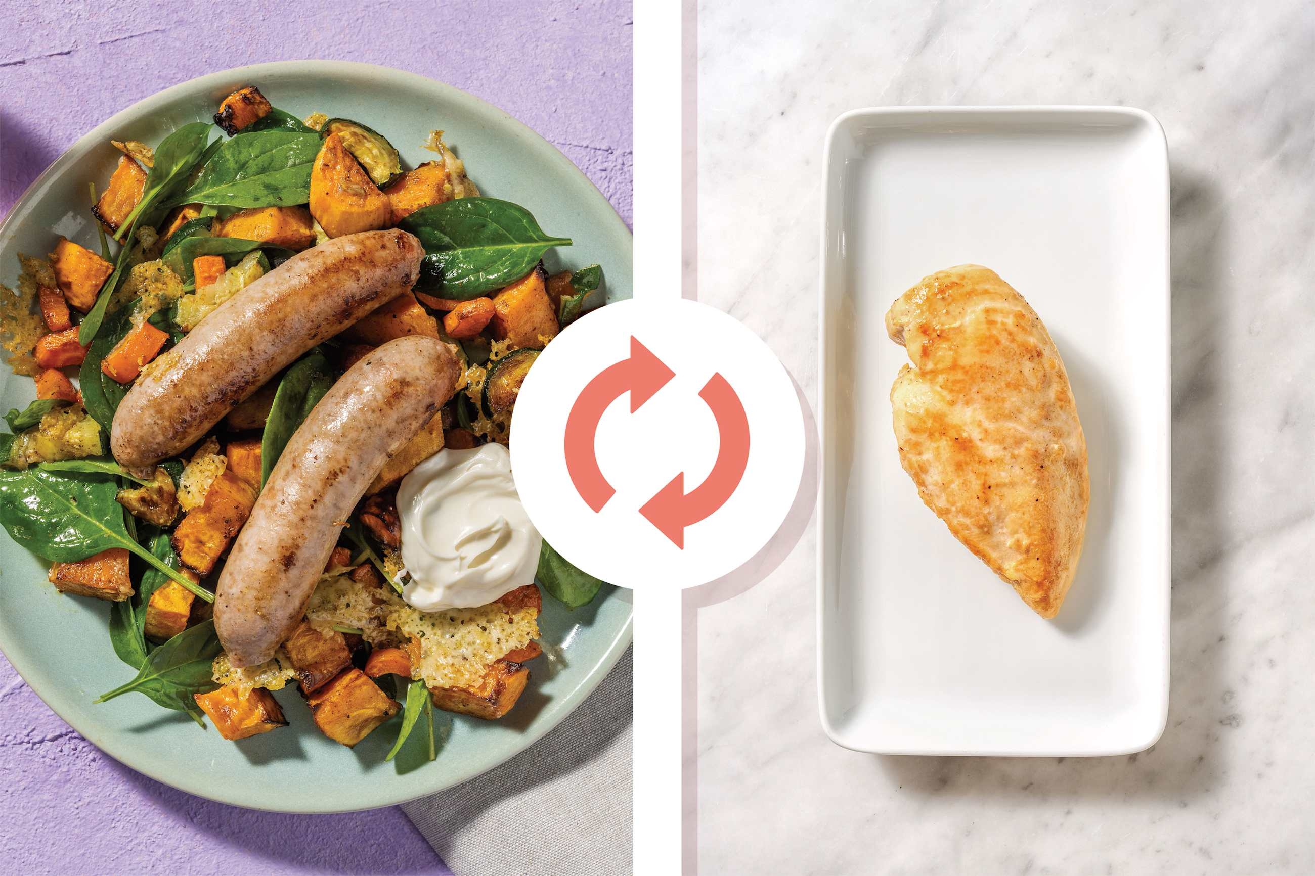 Chicken & Cheesy Veggie Traybake