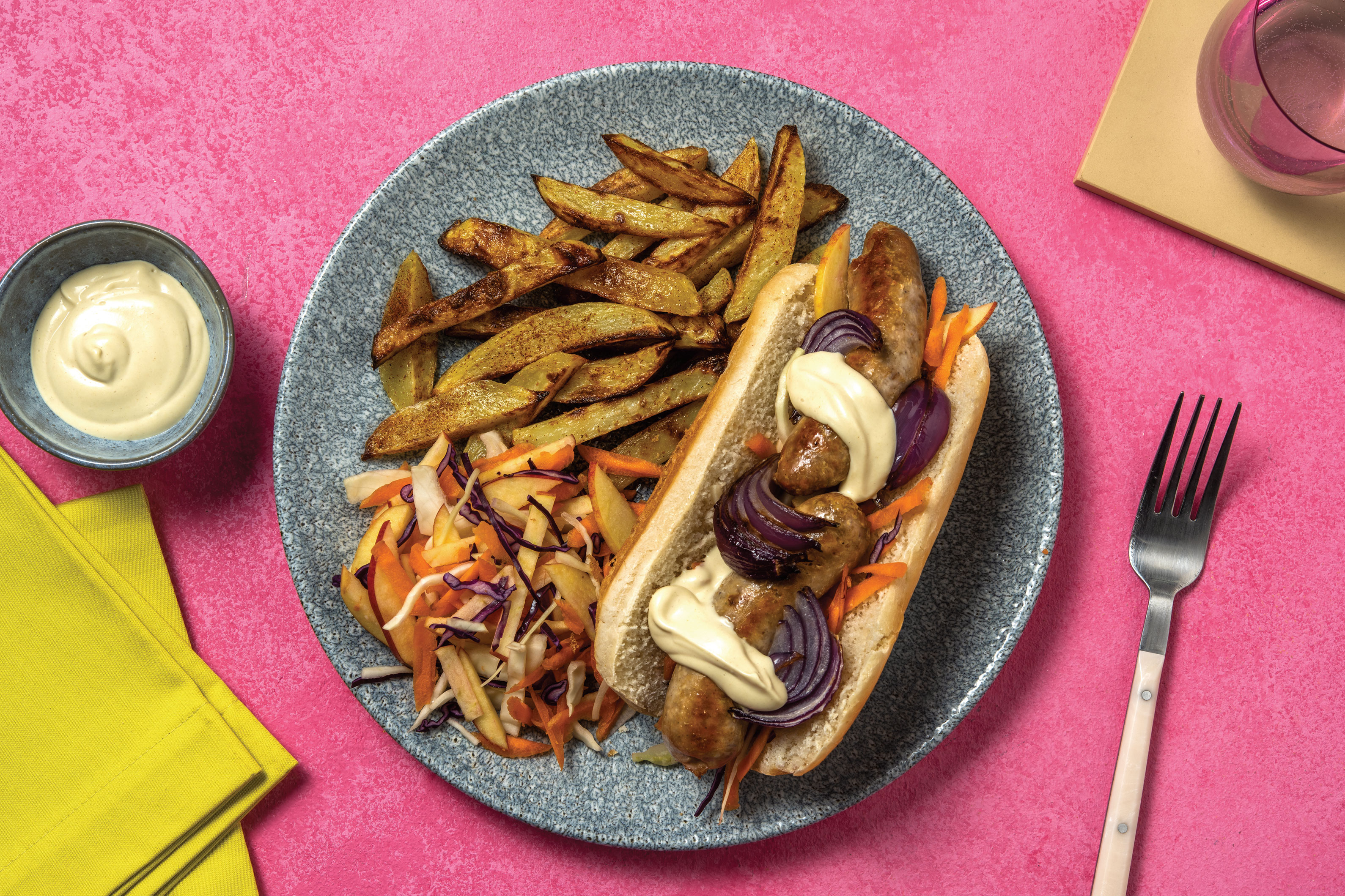 Pork Sausage & Mustard Mayo Hotdogs