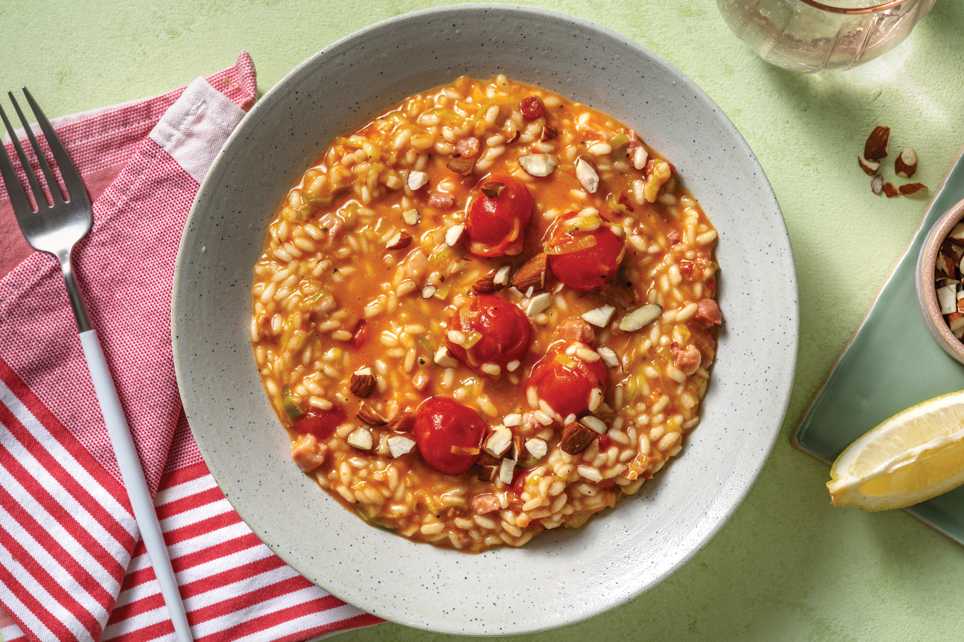 Easy Red Pesto & Bacon Risotto