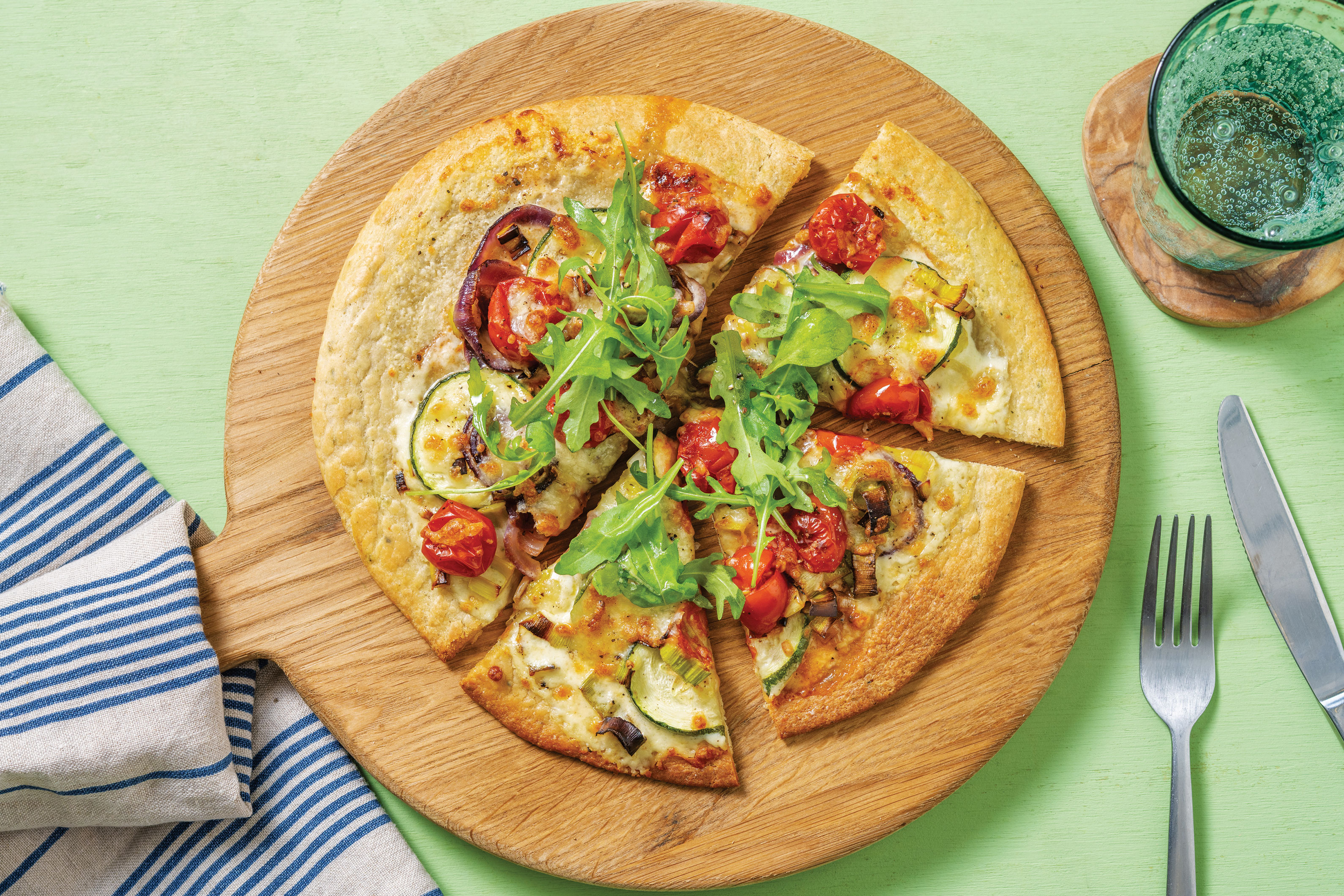 Roast Vegetable Bianca Pizza