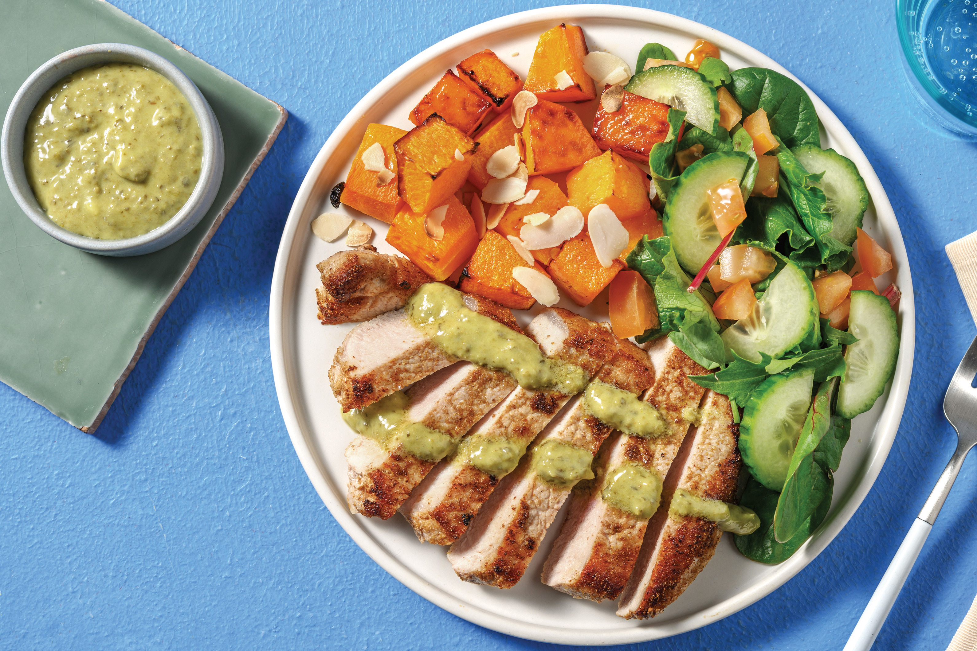 Easy Spiced Pork & Honey-Roasted Pumpkin