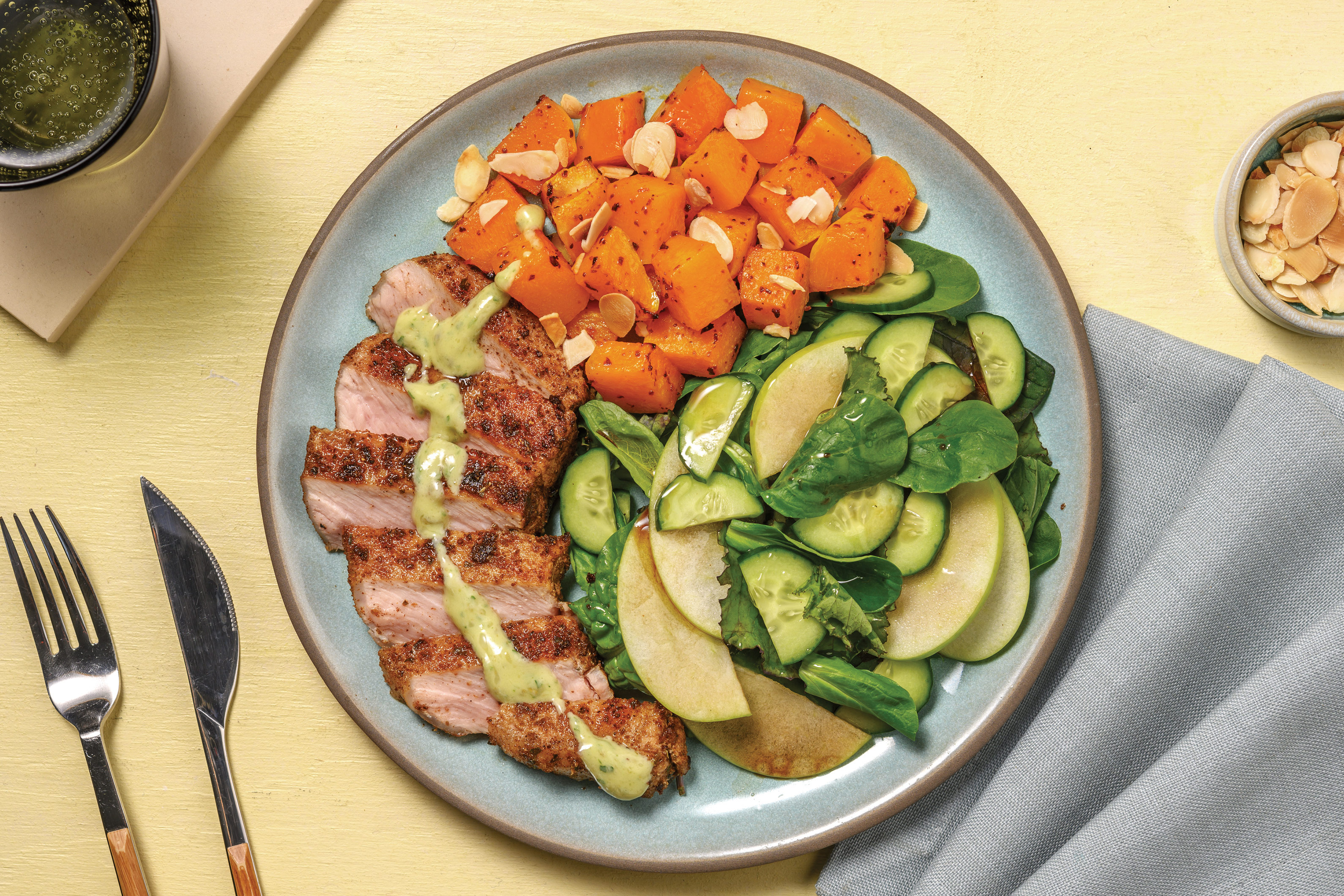 Easy Spiced Pork & Roasted Pumpkin