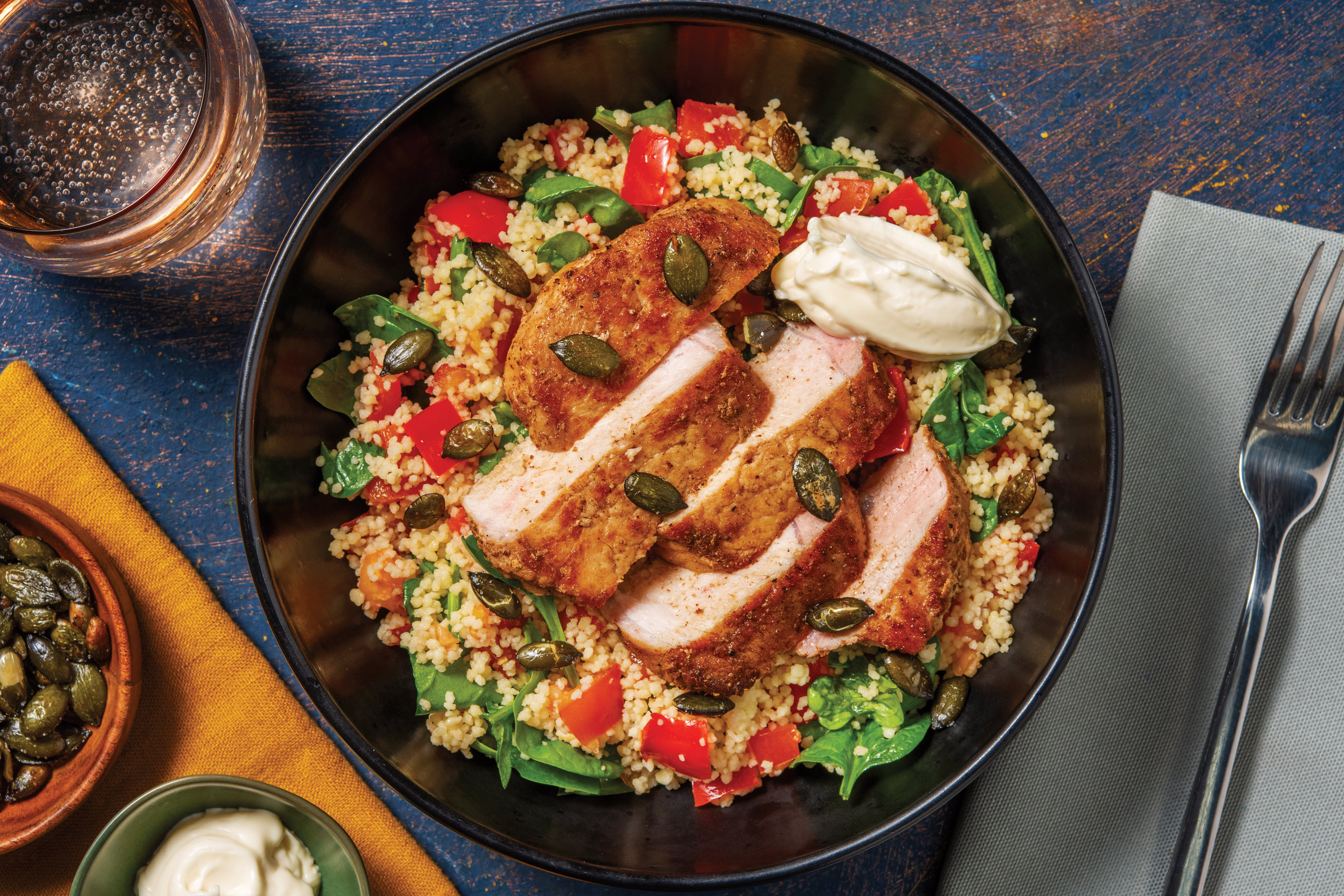 Tunisian Pork & Veggie Couscous