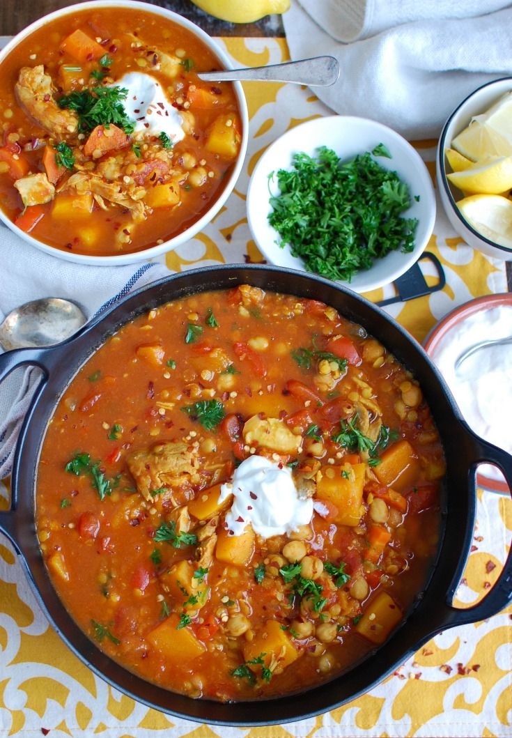 North African-Inspired Chicken and Lentil Stew