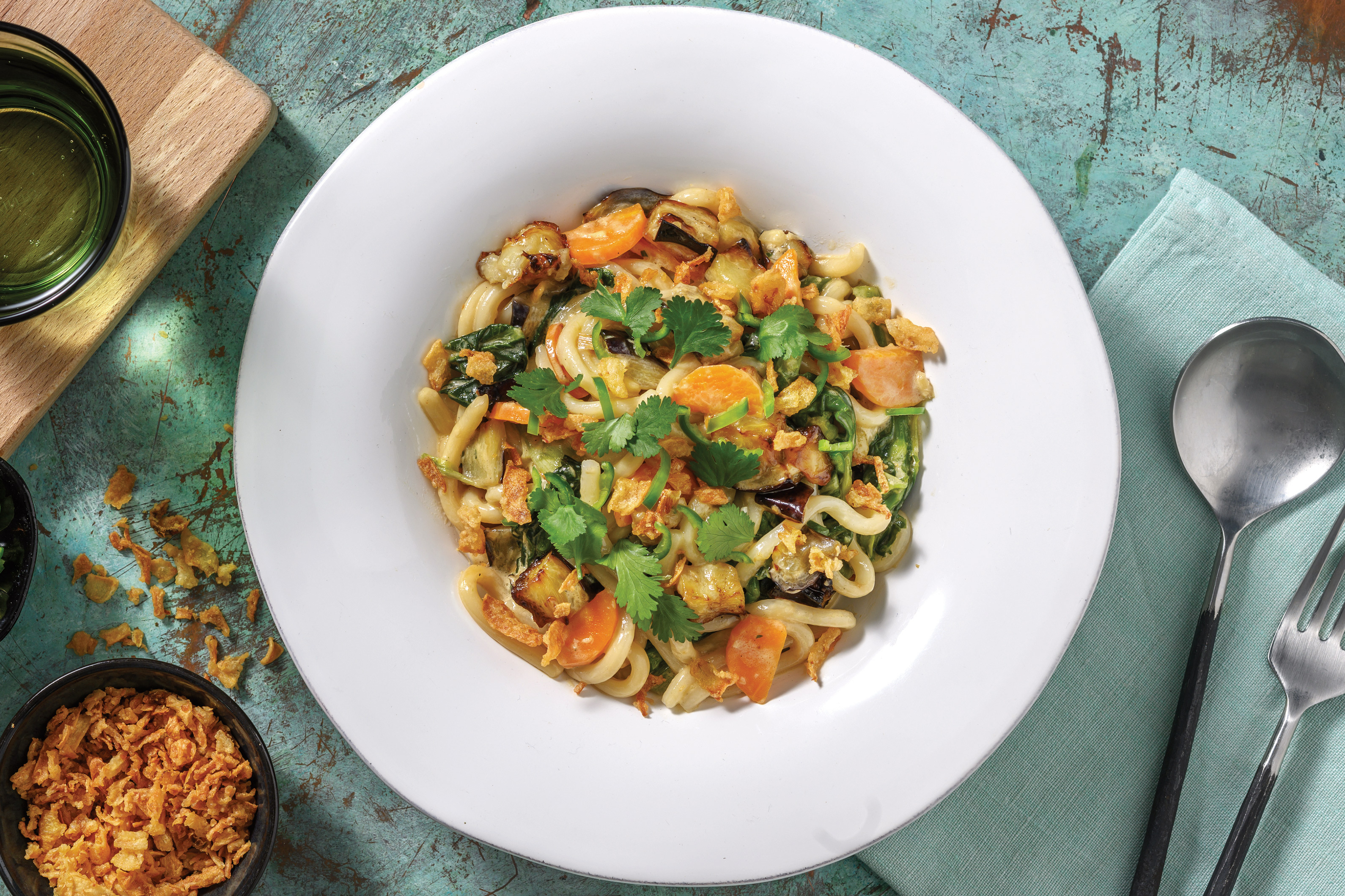 Eggplant & Coconut Curry Noodles