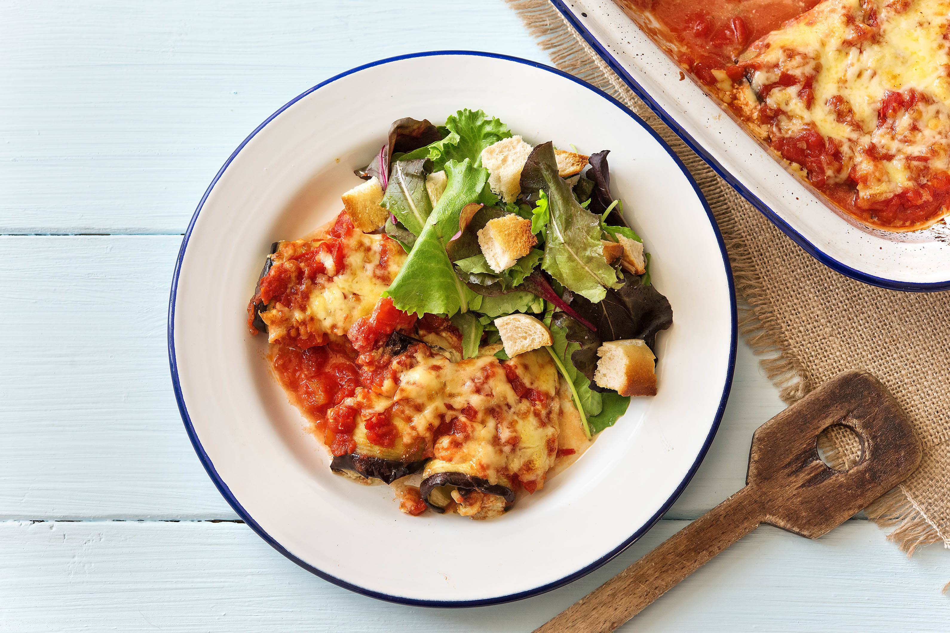 Eggplant & Mozzarella Roulades