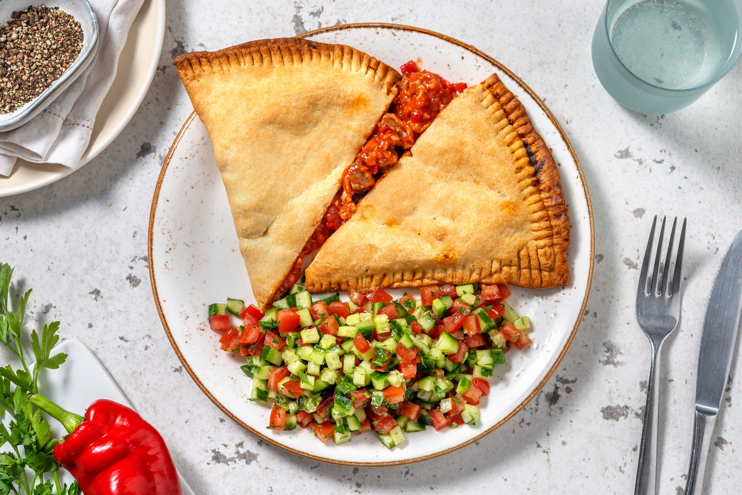 Empanada's met vegetarische runderstukjes