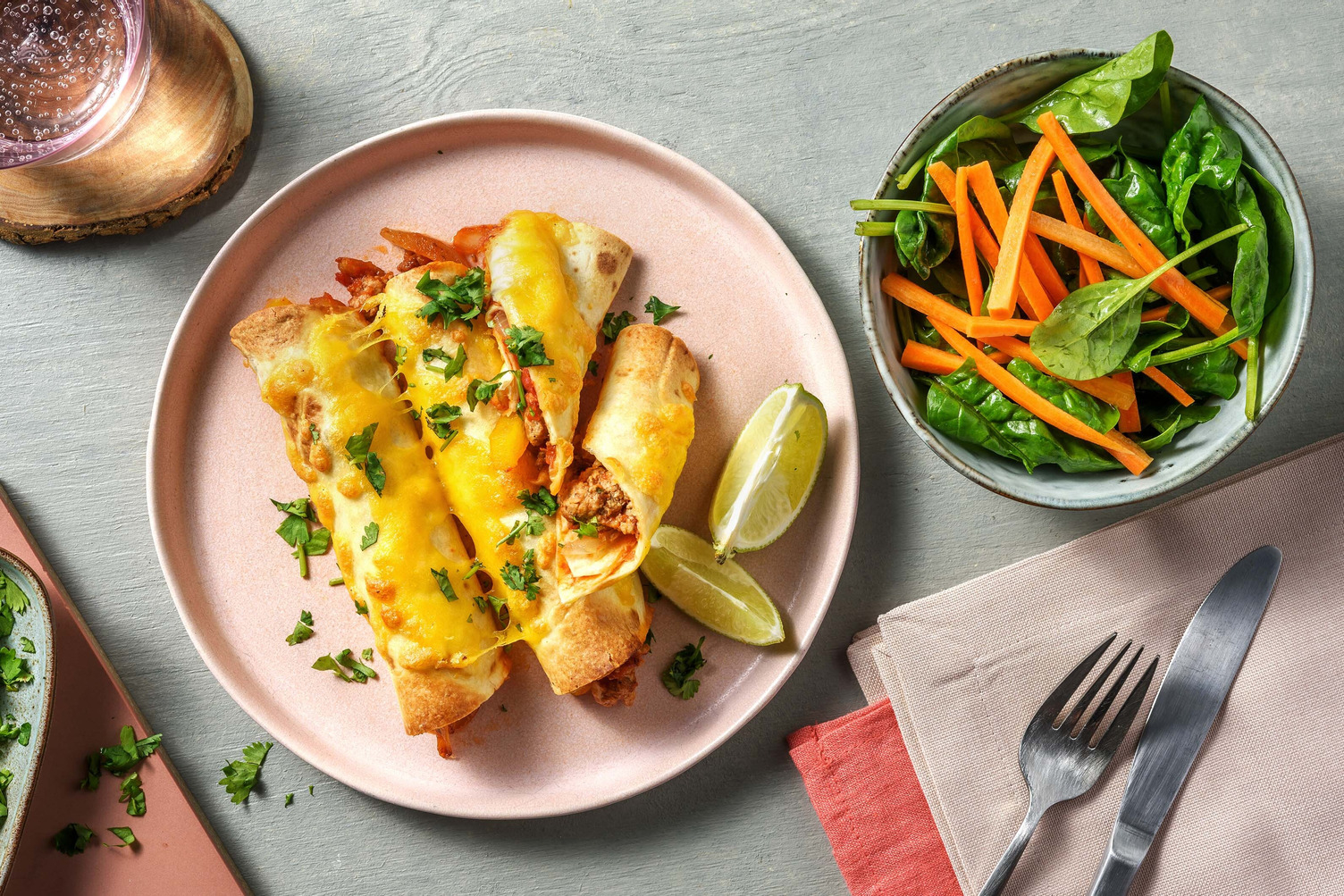 Skillet Turkey Enchiladas