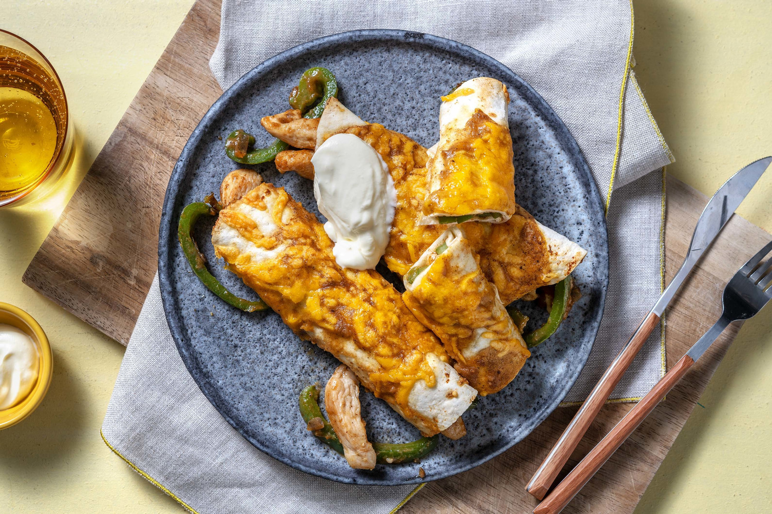 Enchiladas au fromage et au poulet