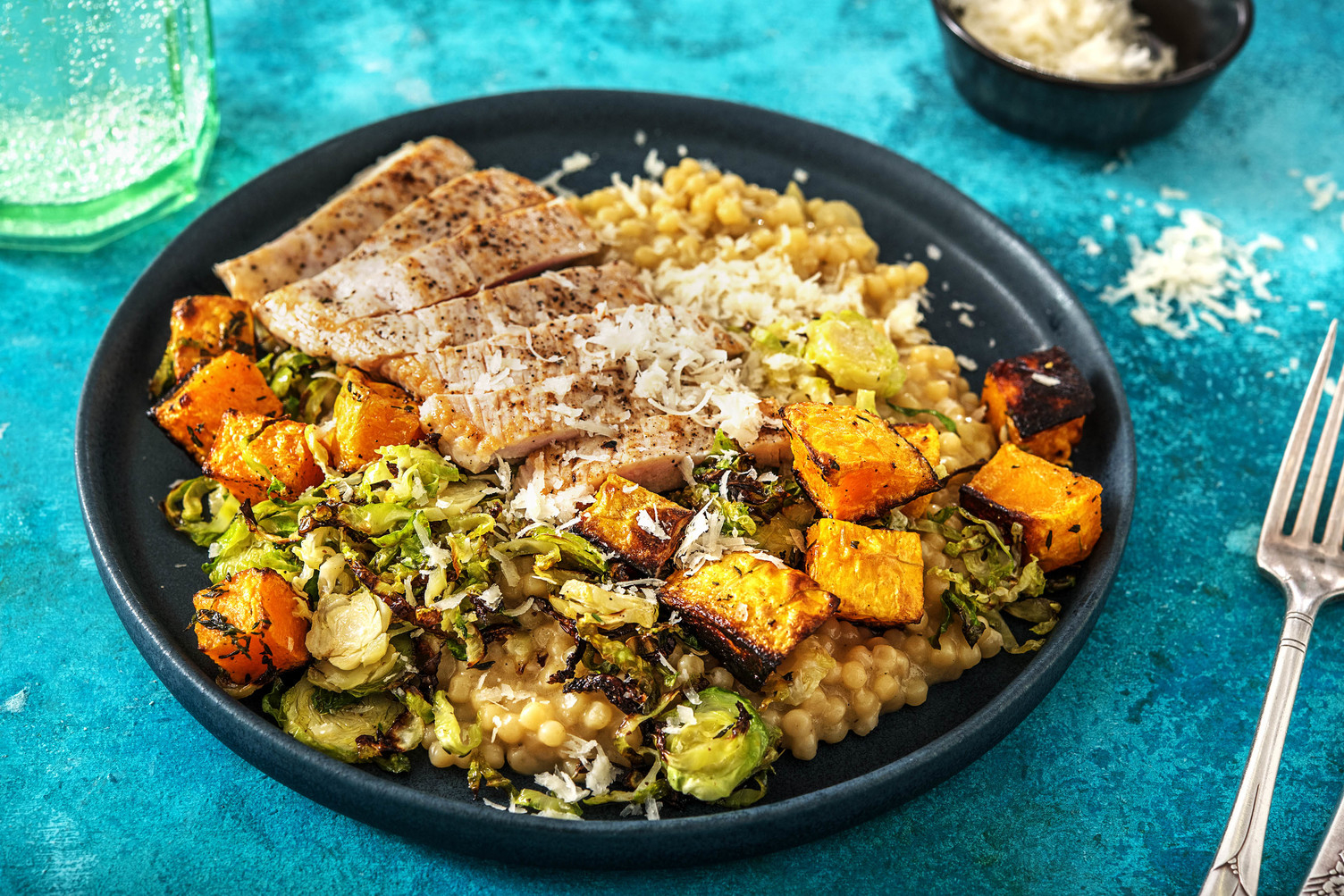 Escalopes de dinde et risotto de couscous
