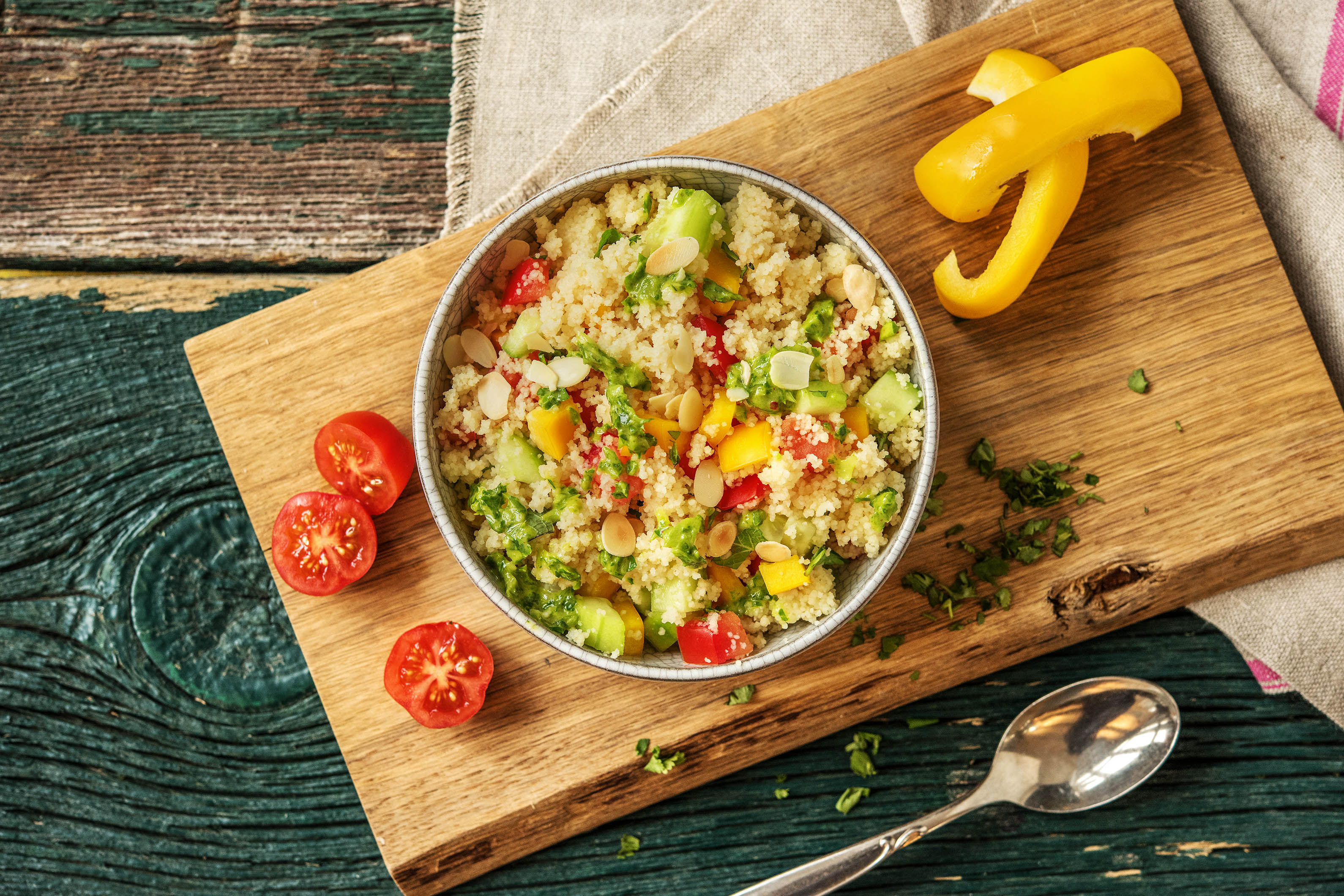 Exotisch: „Chimichurri“-Couscous-Salat