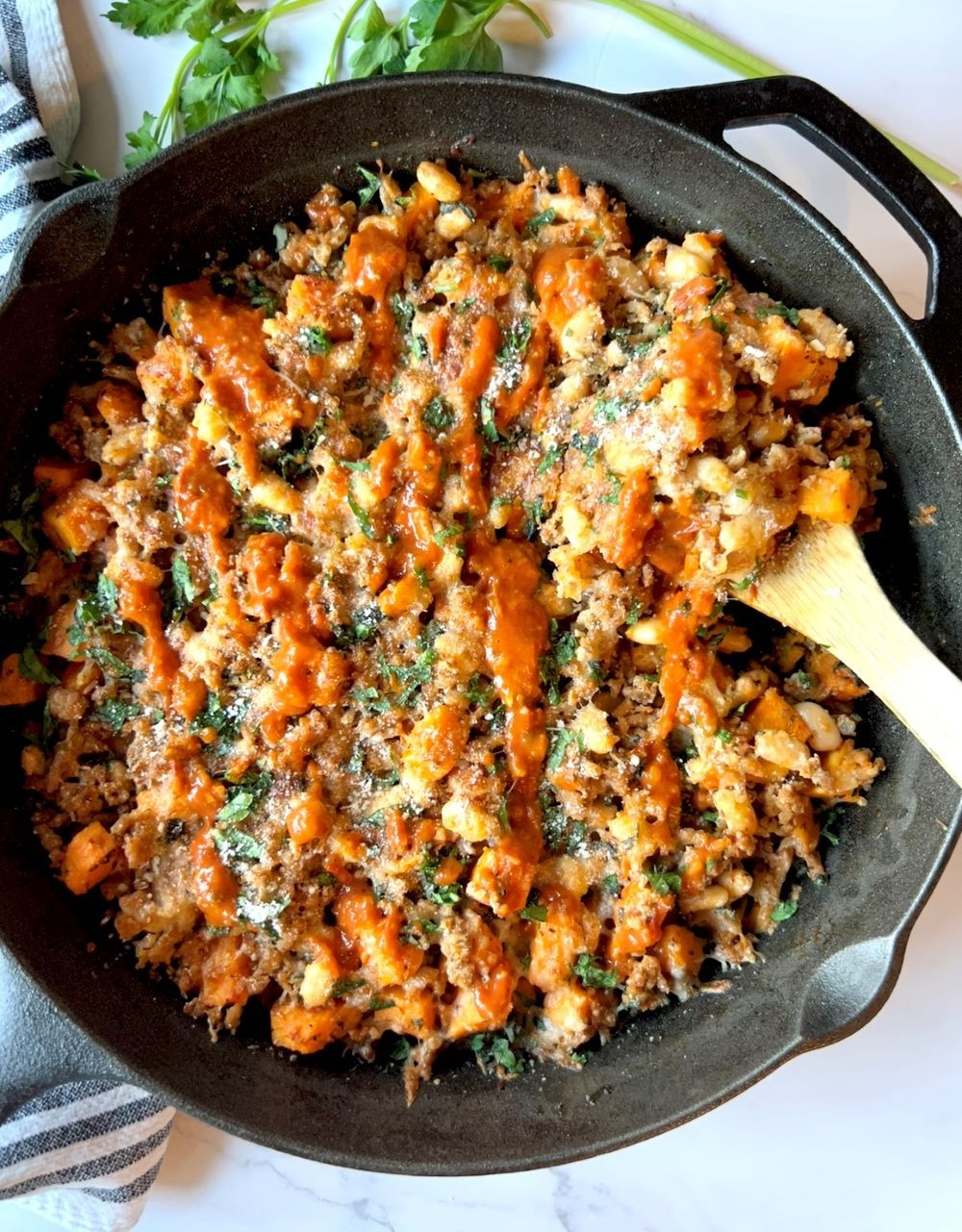 Italian-Style Ground Turkey Skillet