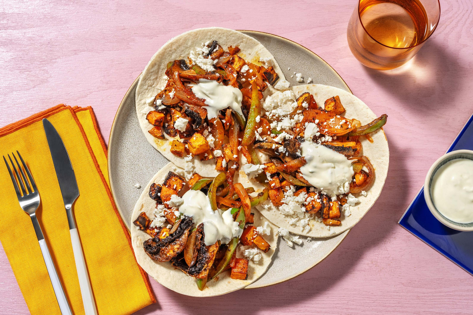 Tex-Mex Portobello and Poblano Fajitas