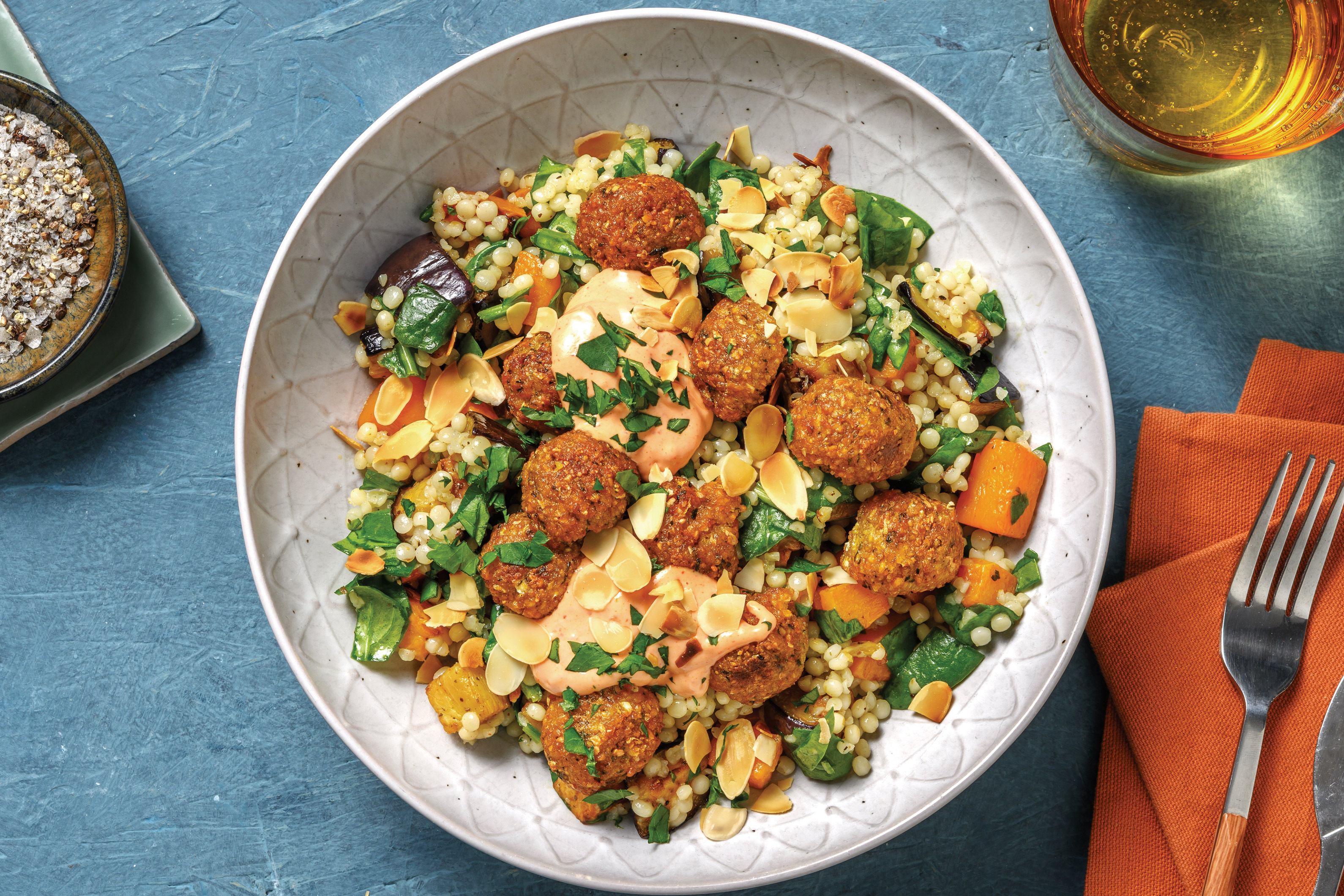 Falafel & Israeli Couscous Bowl