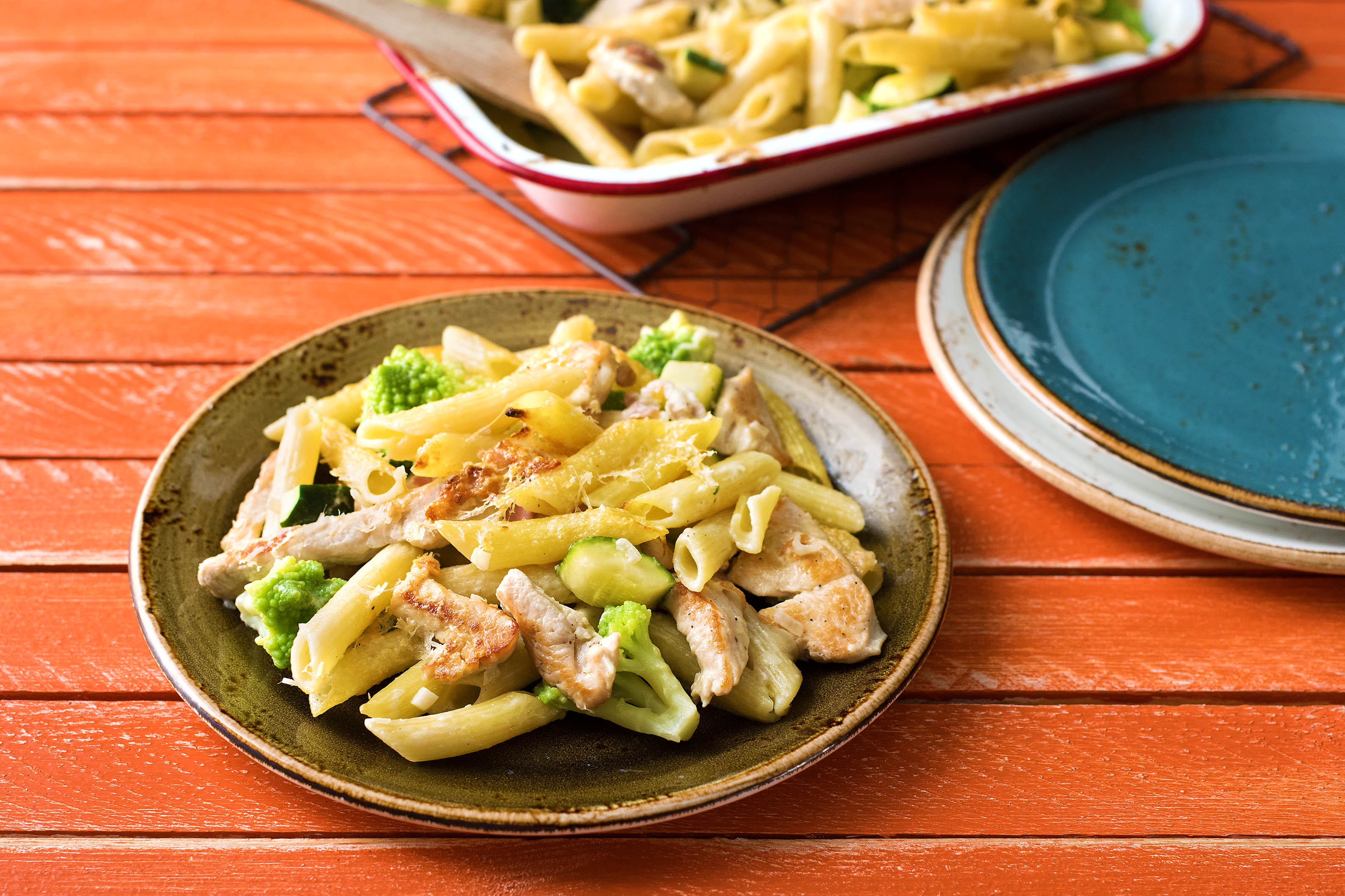 Family Chicken and Romanesco Pasta Bake