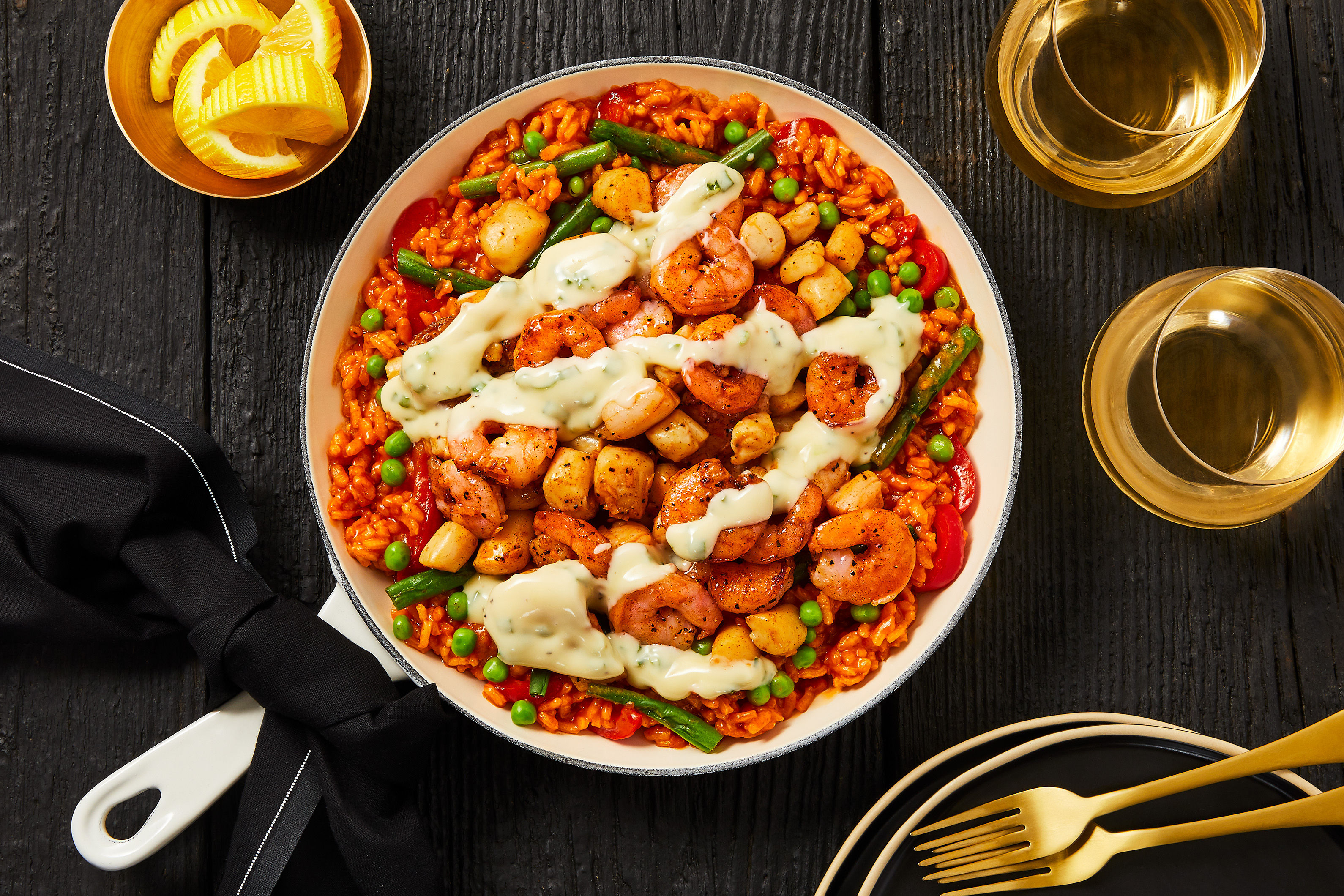 Farmers Market Shrimp & Scallop Paella