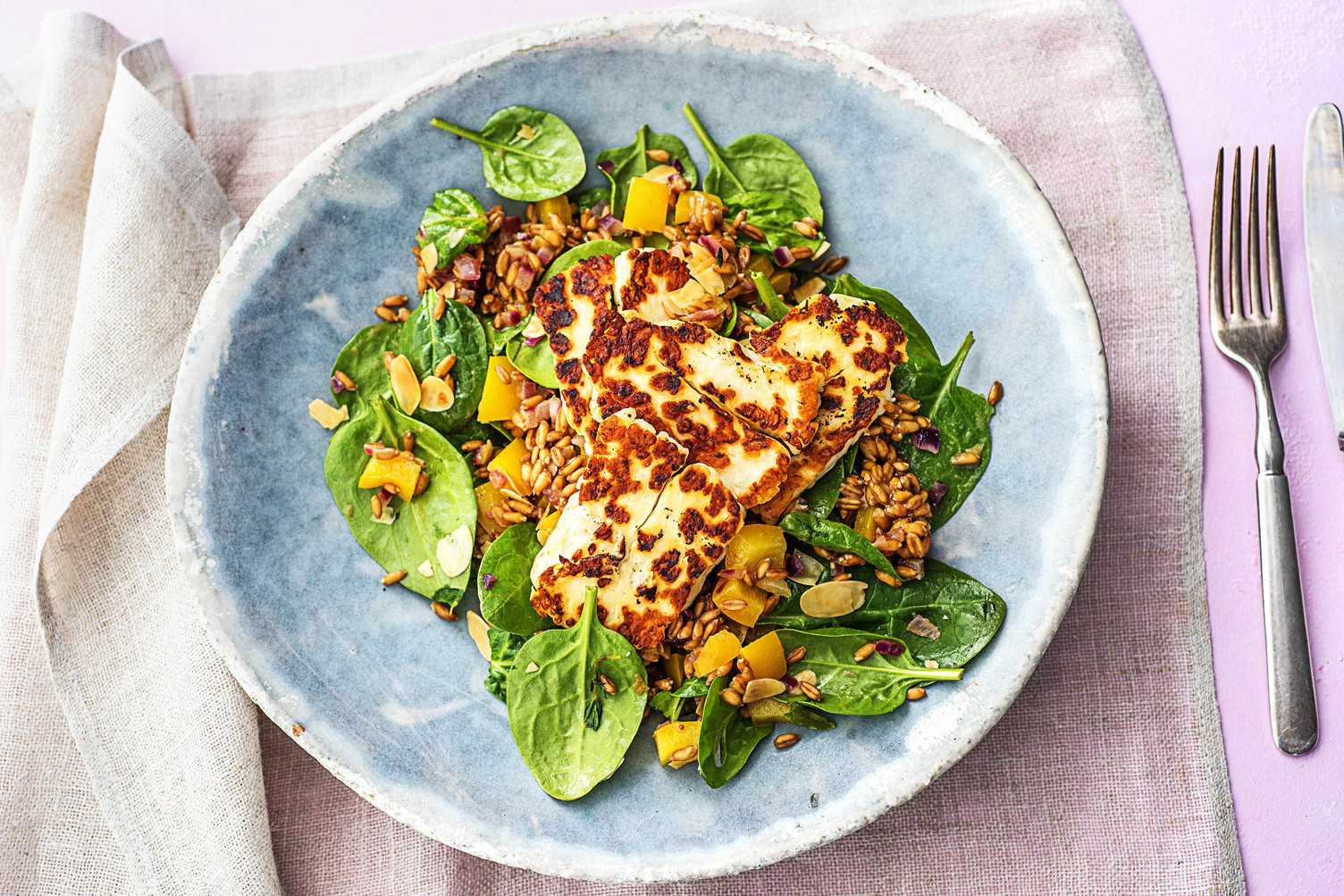 Farro and Halloumi Salad - test!!!