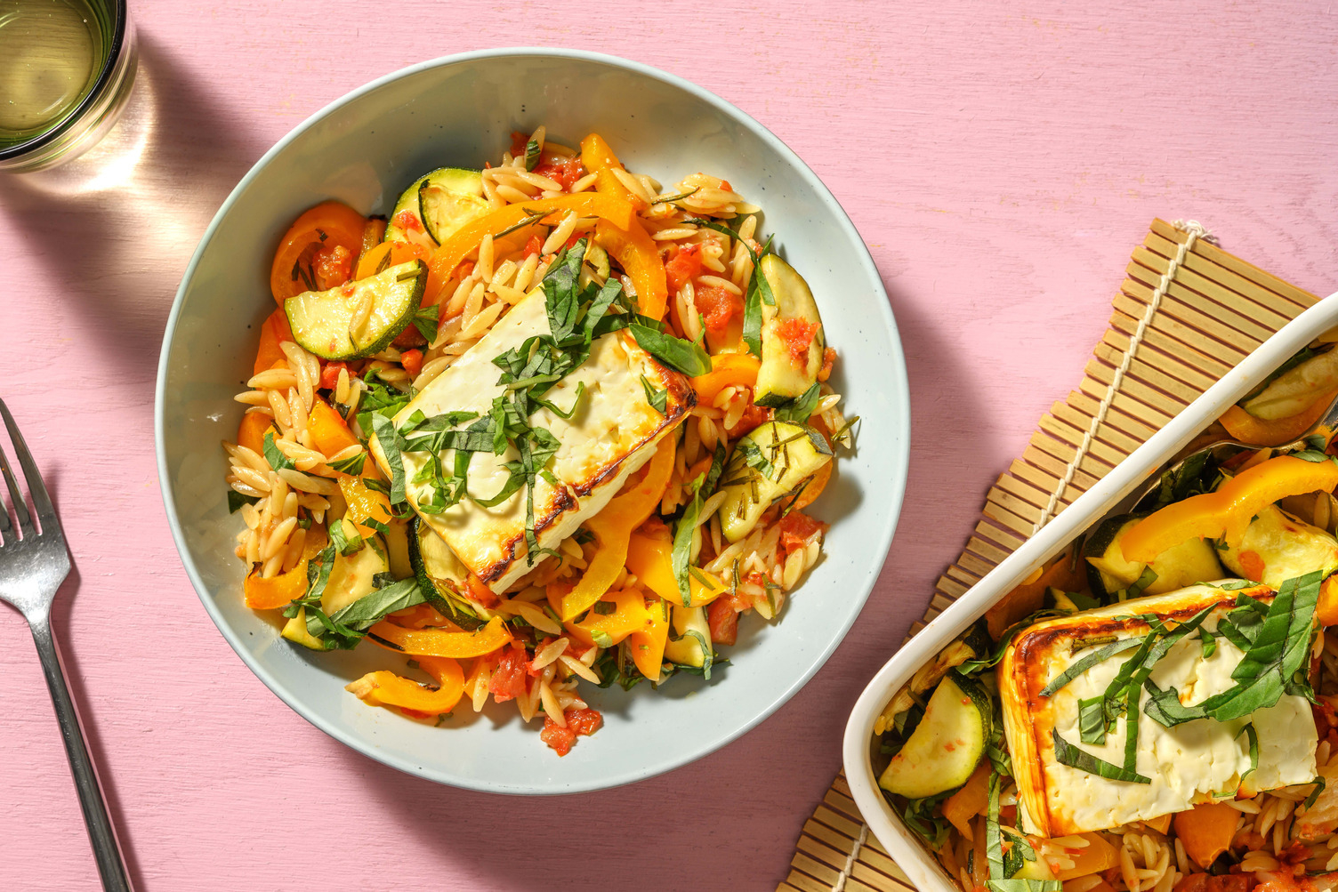 Feta au four et orzo