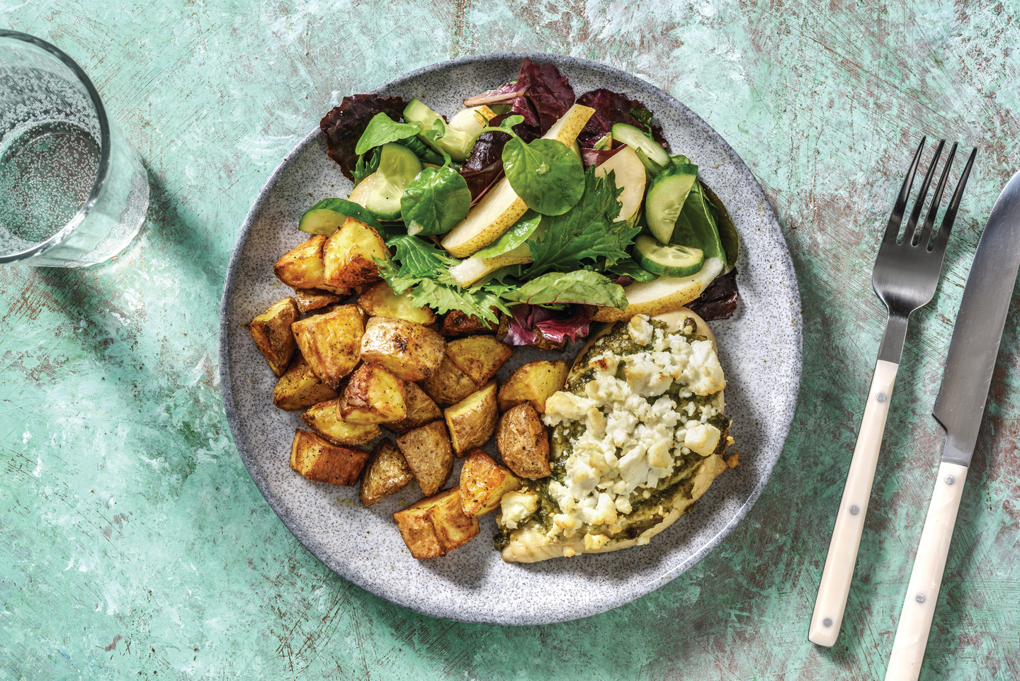 Feta & Pesto Hasselback Chicken