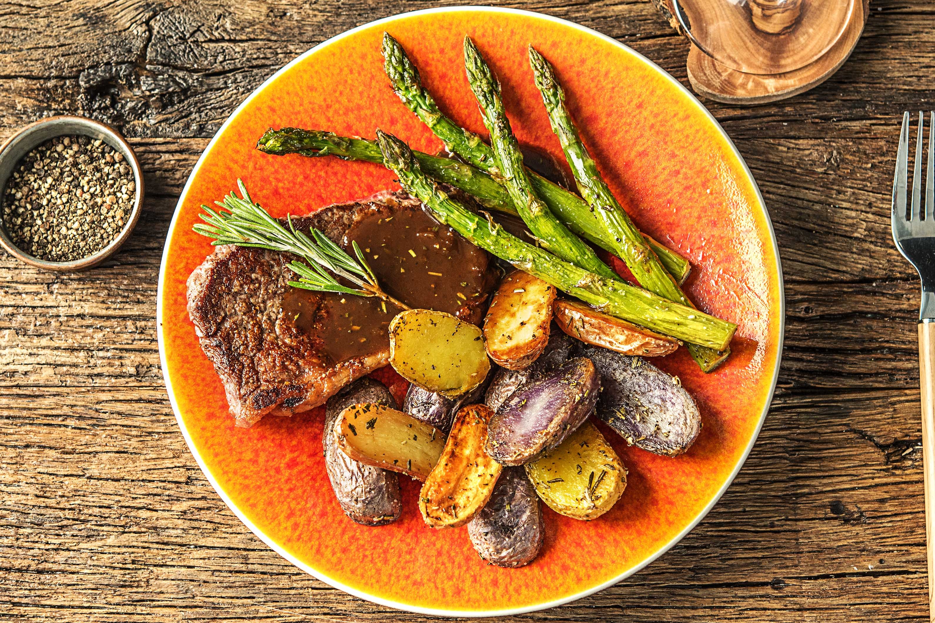 Fig and Rosemary New York Strip Steak