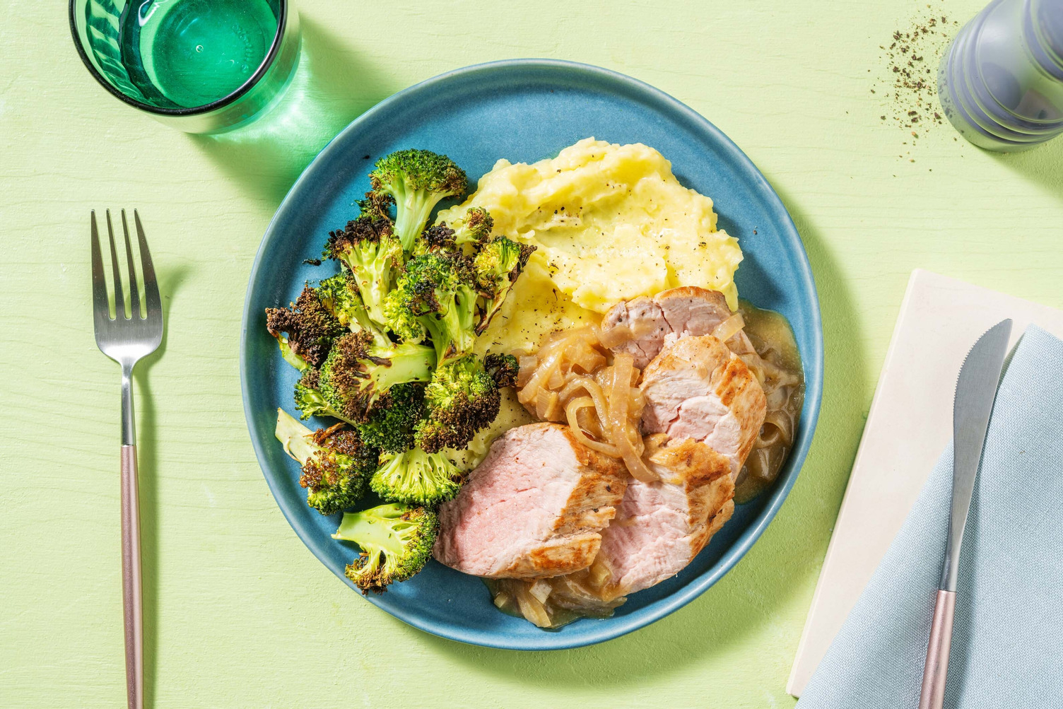 Roasted Pork Tenderloin and Shallot Gravy