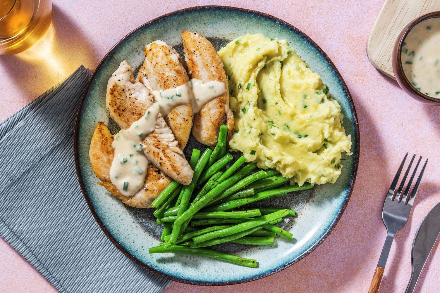 Pan-Seared Chicken Tenders and Horseradish Cream