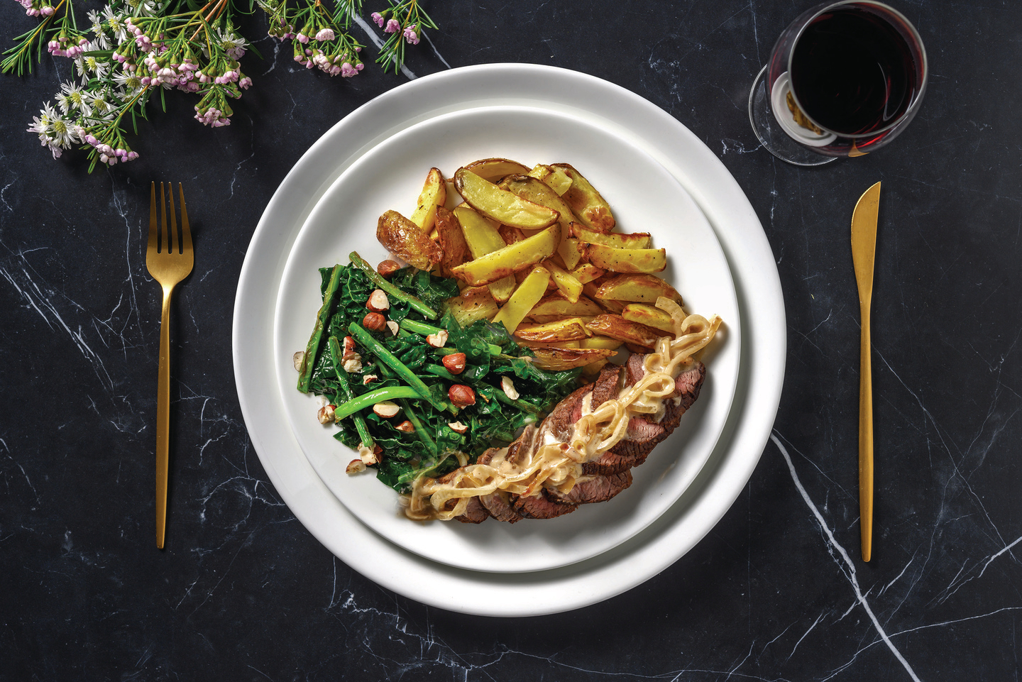 Fillet Steak & Creamy Black Garlic Sauce