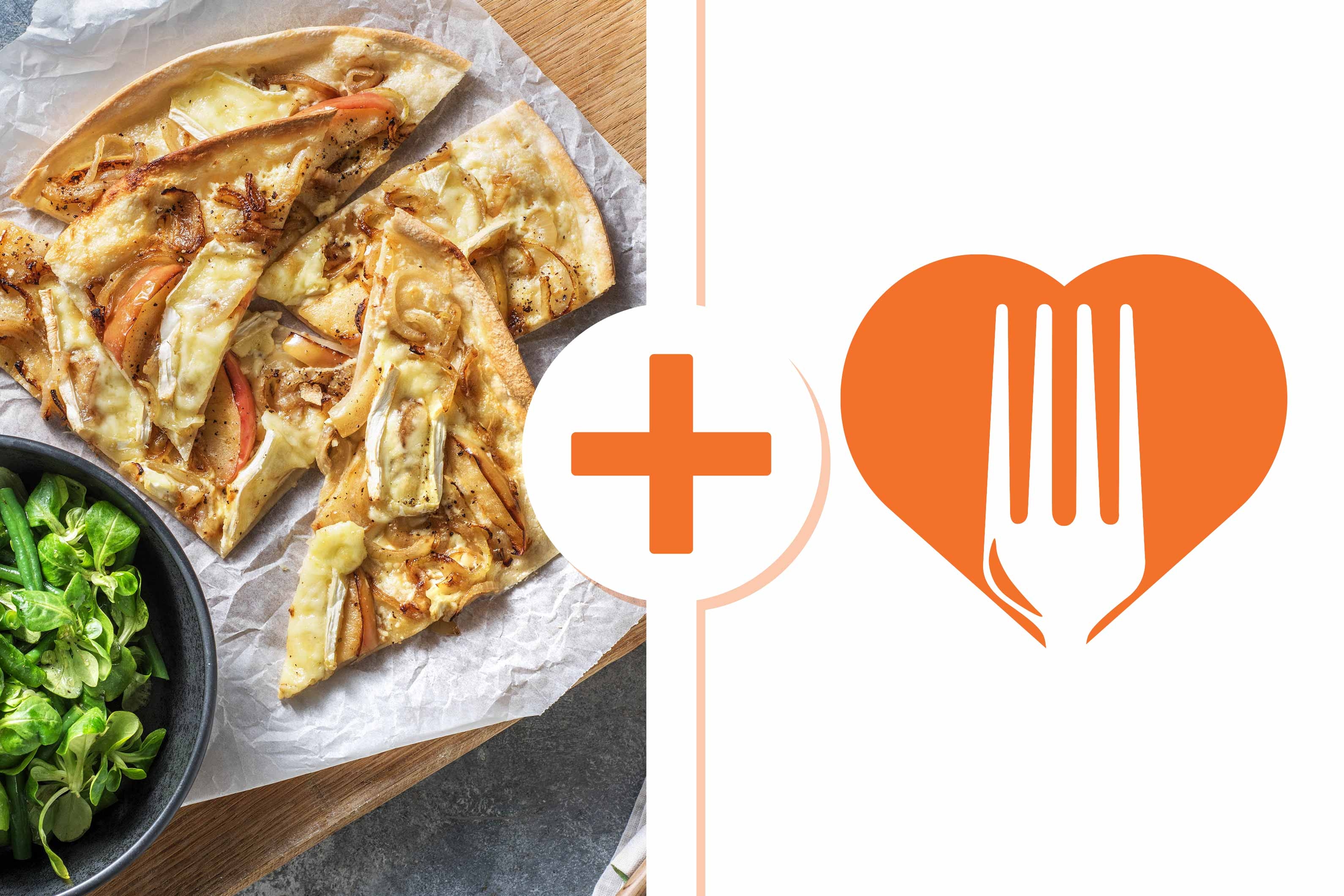 Flammkuchen met brie en appel