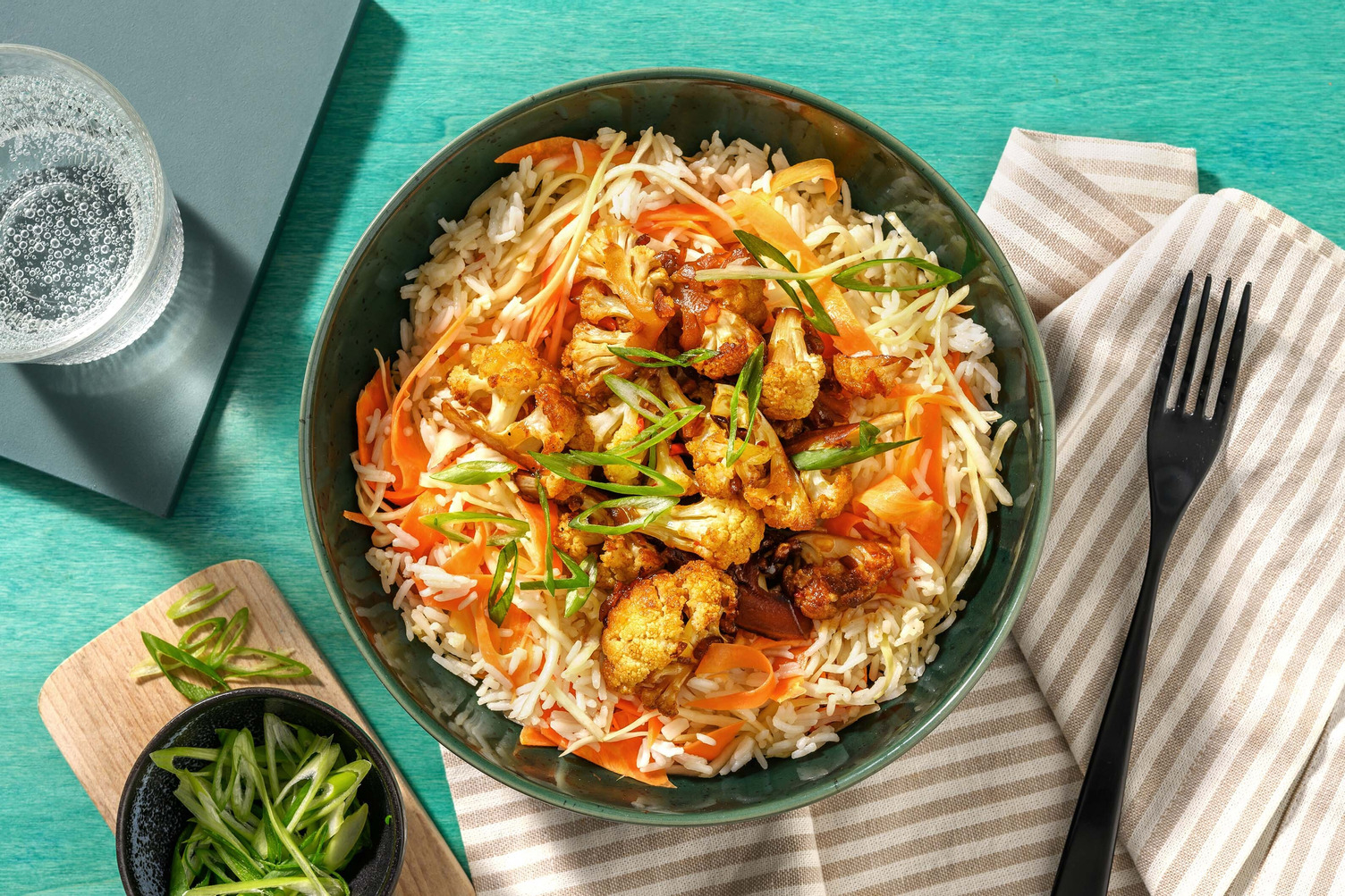 Sticky sesam bloemkoolstukjes