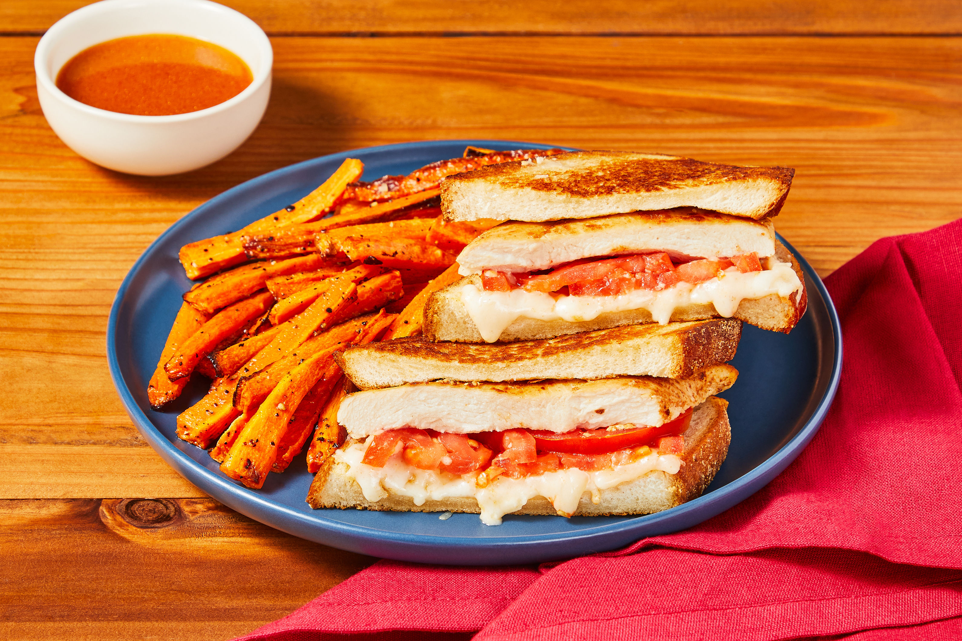 French Dip Chicken Sandwiches