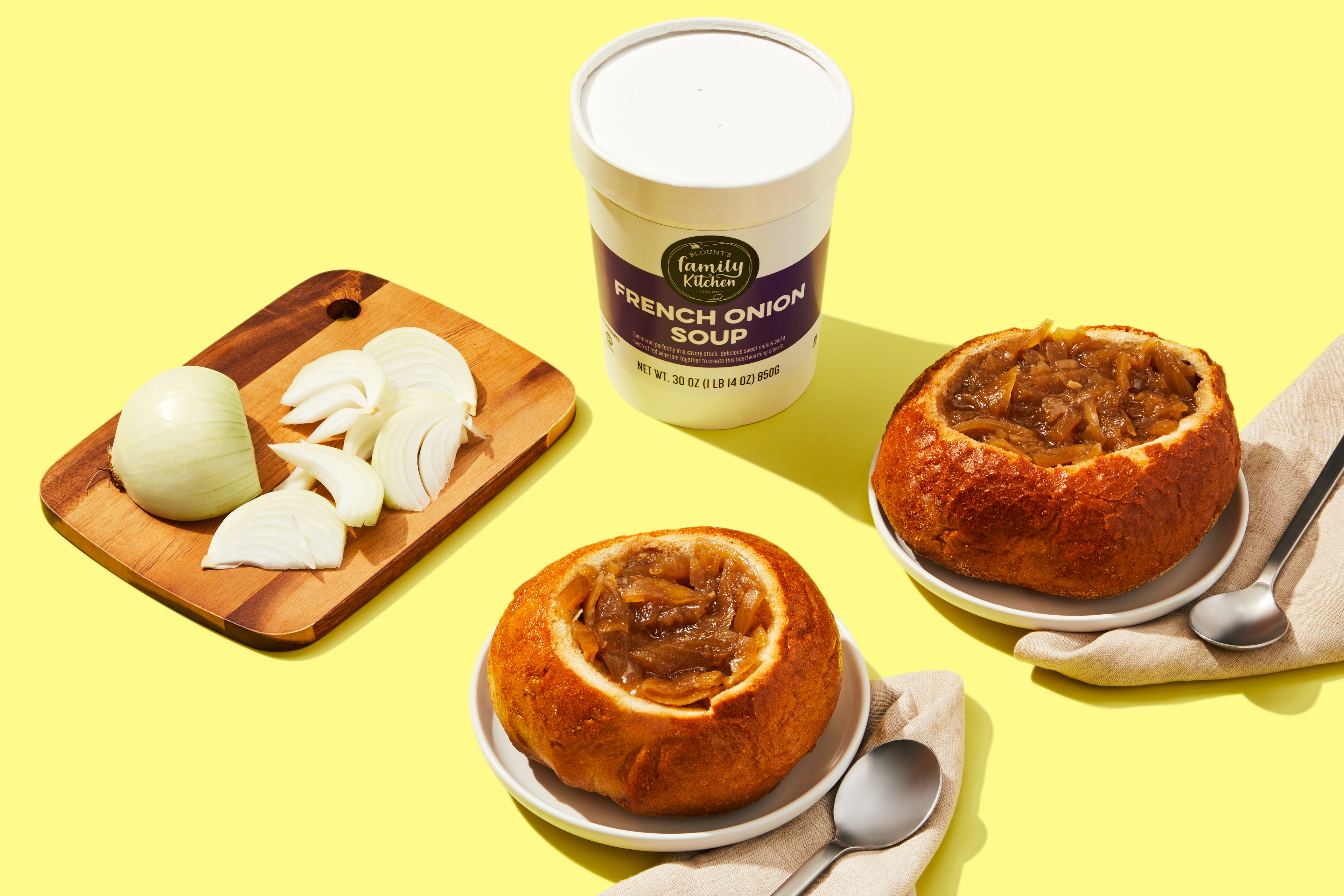 French Onion Soup in a Bread Bowl