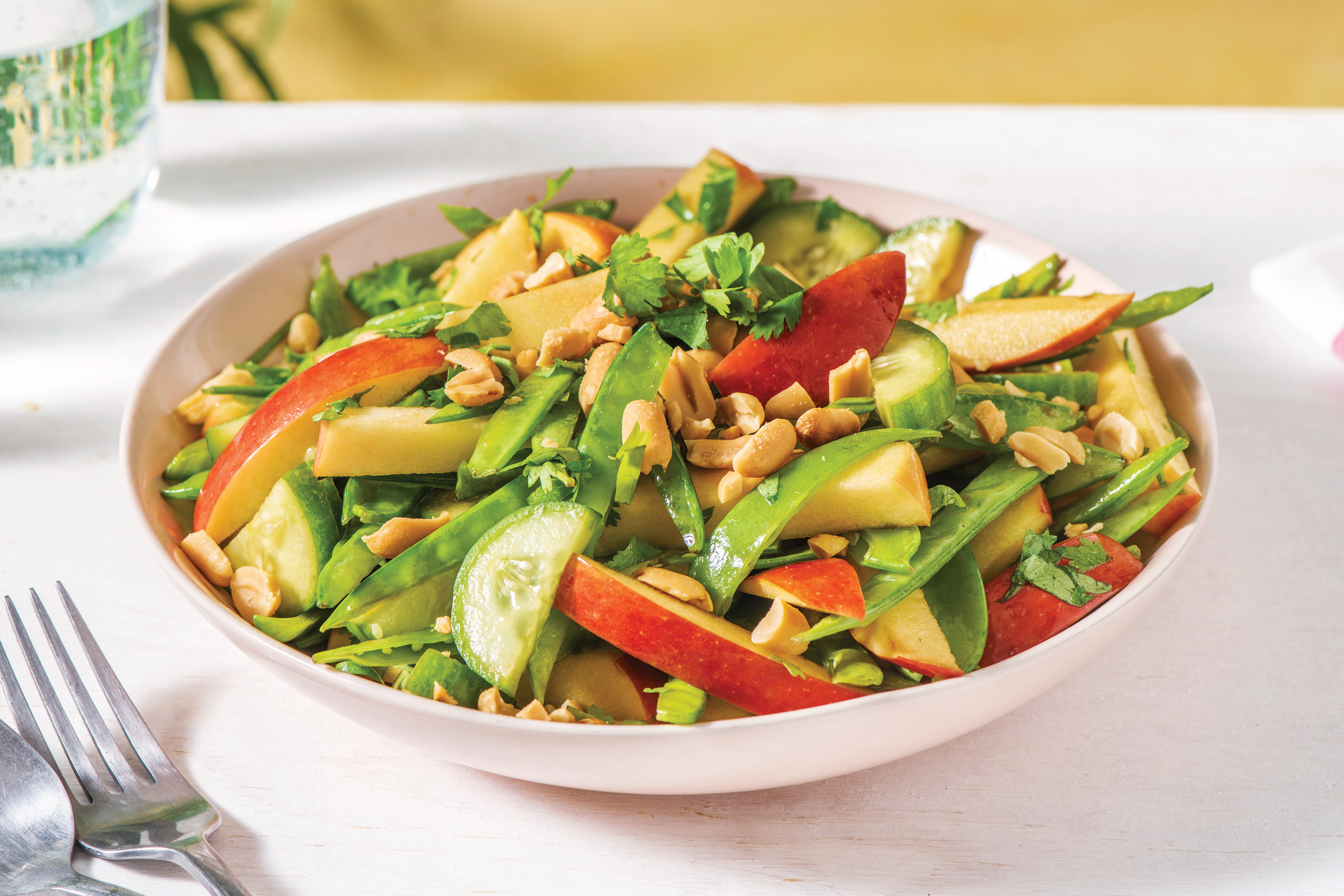 Asian Snow Pea, Cucumber & Apple Salad