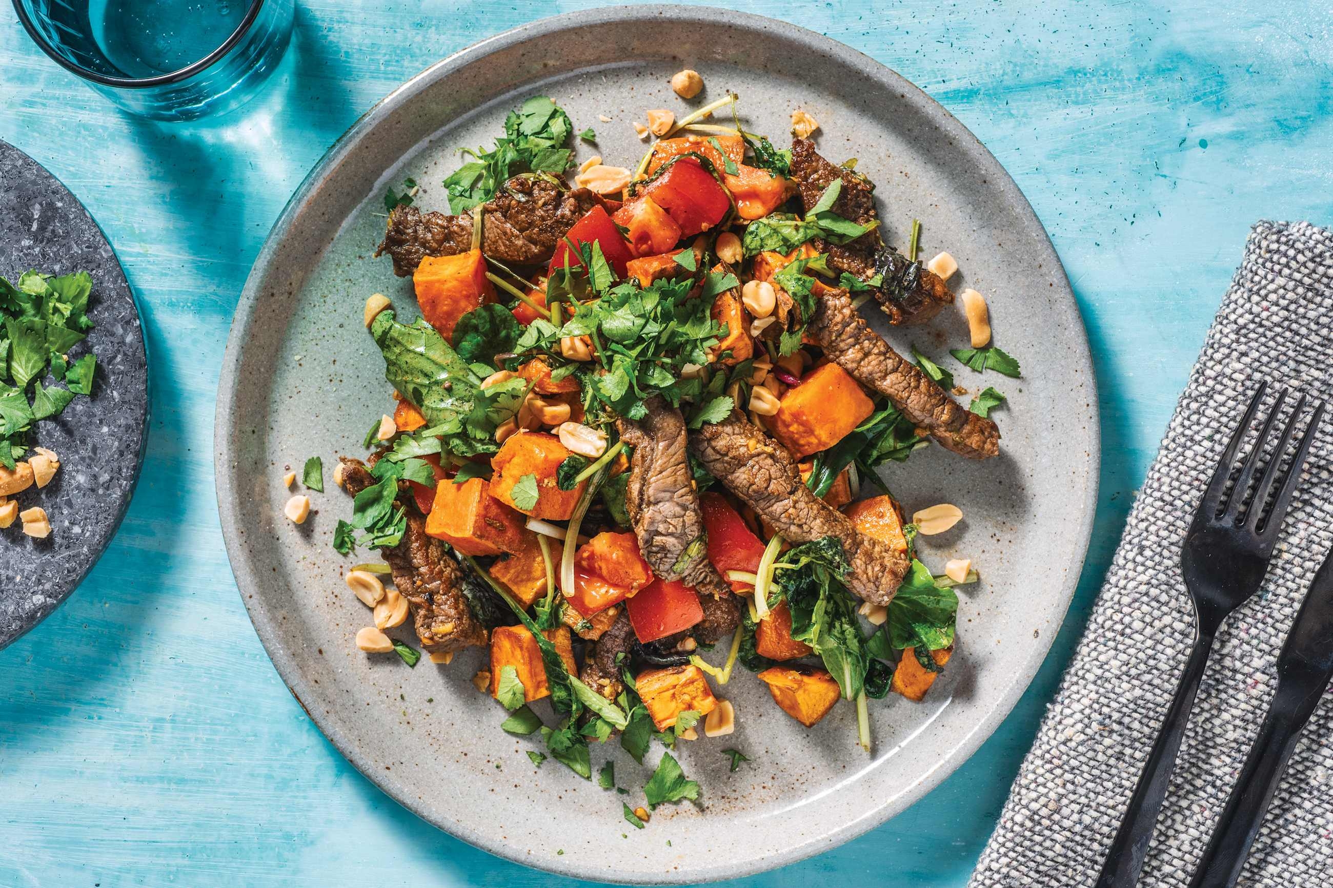 FTC- NZ Asian Beef Salad & Roast Kumara