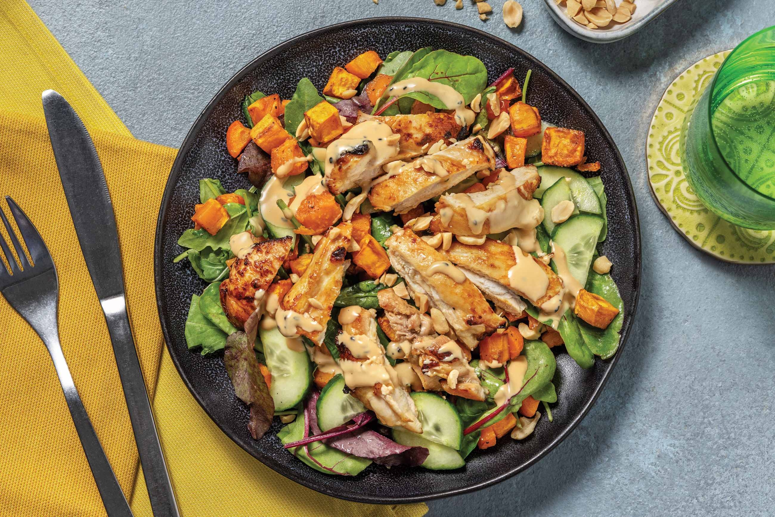 Honey-Soy Chicken & Roast Kumara Toss