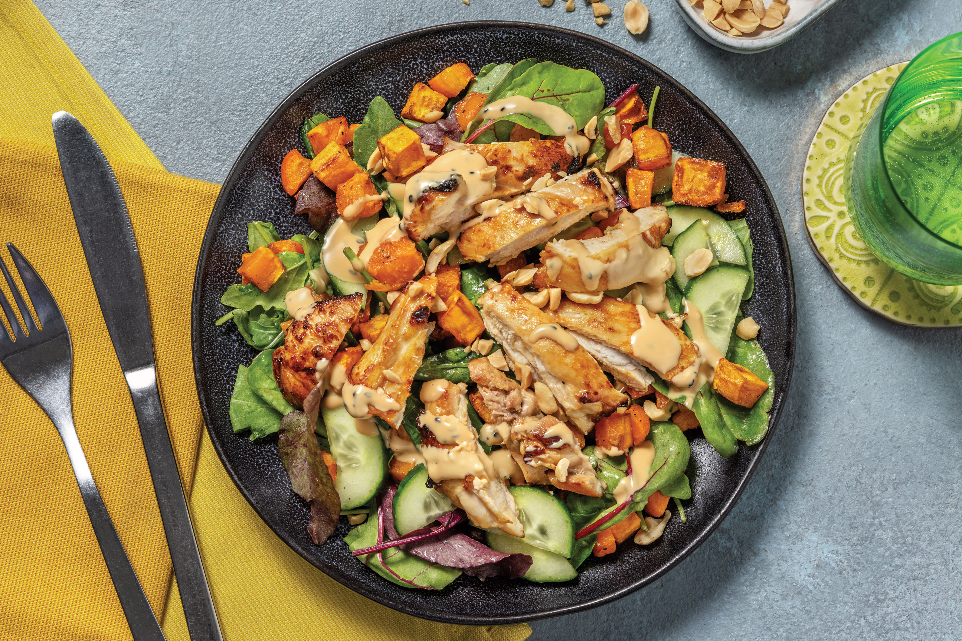 Honey-Soy Chicken & Roast Kumara Toss