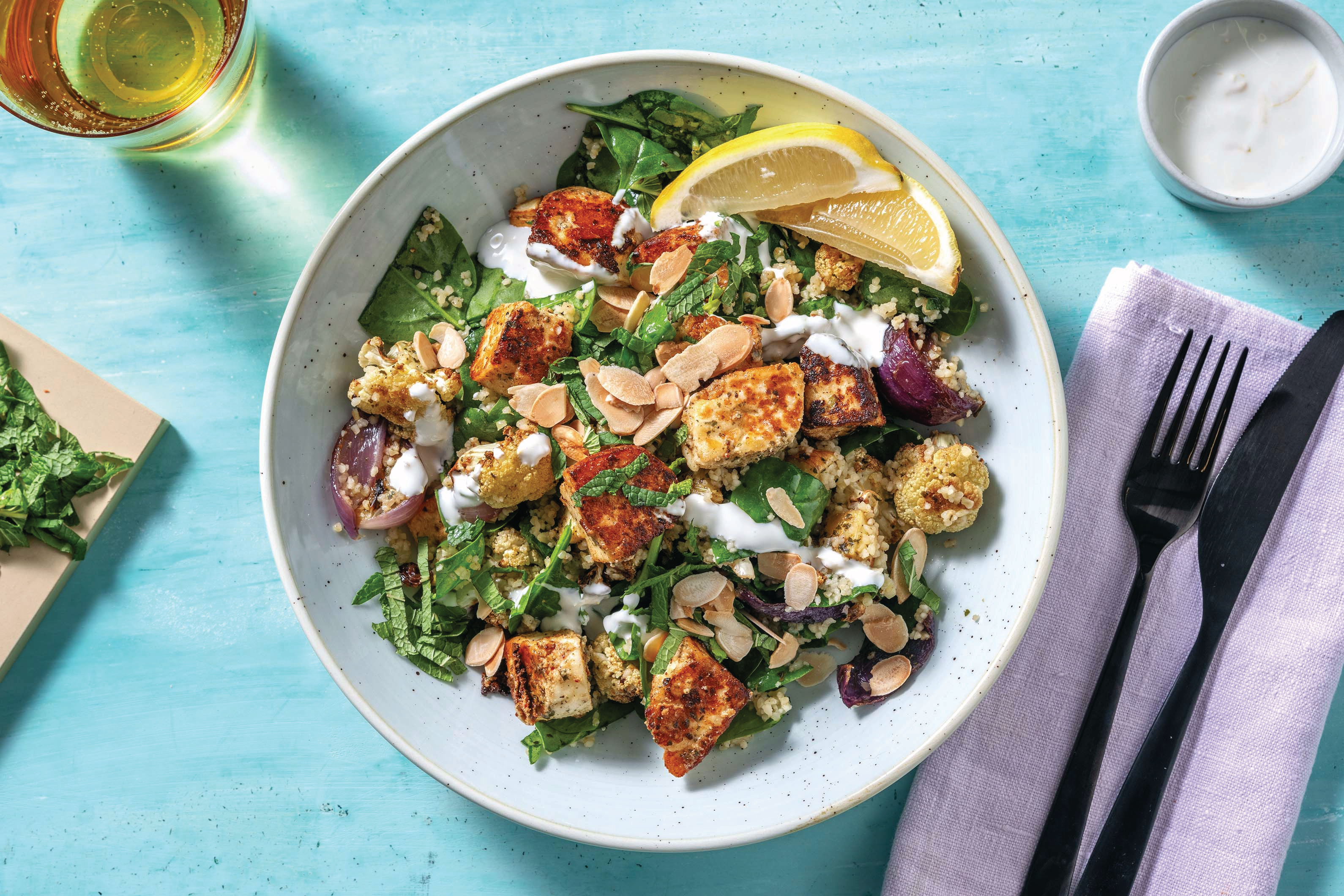 Chermoula Spiced Paneer & Veggie Couscous