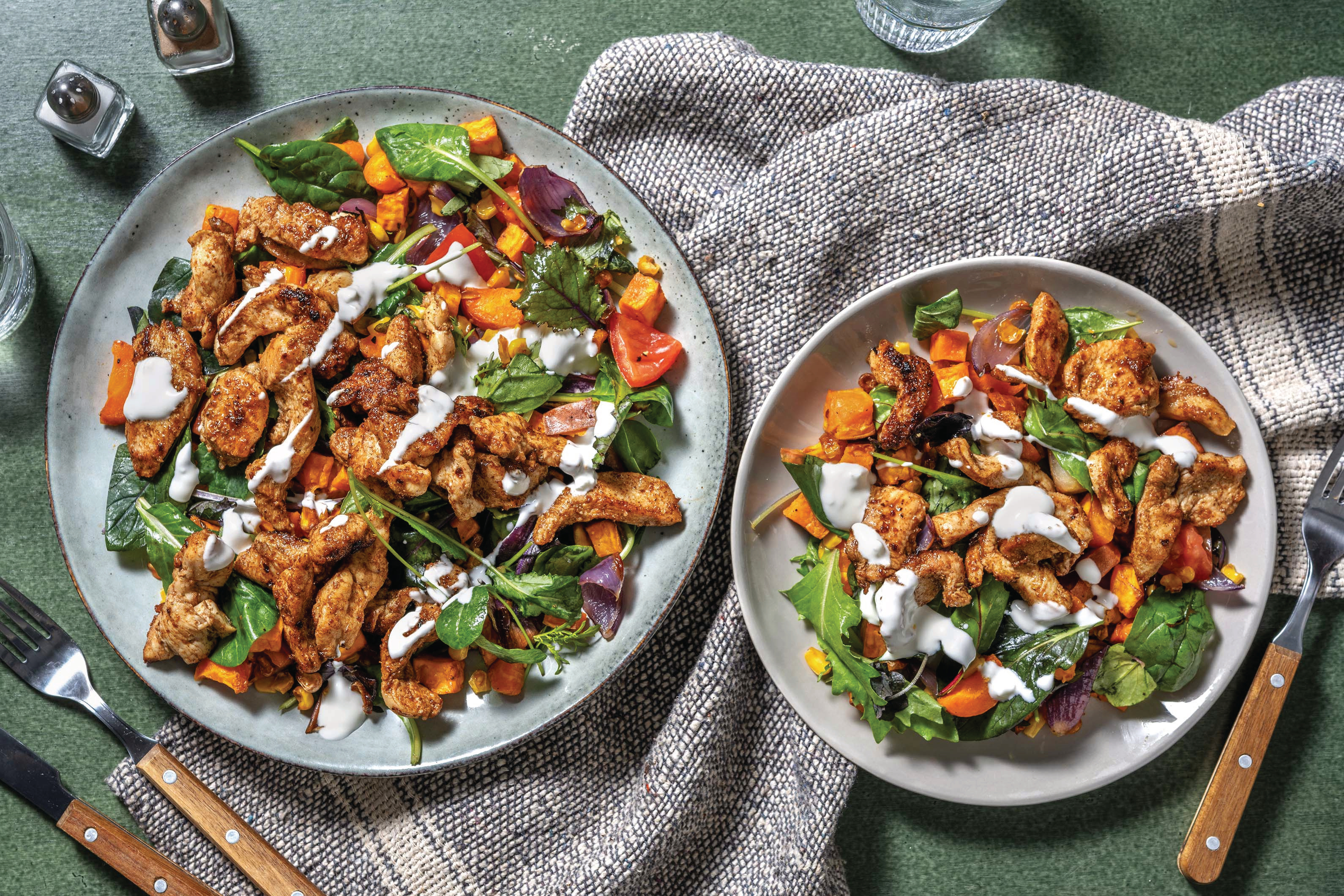 Tex-Mex Chicken & Roast Veggie Salad