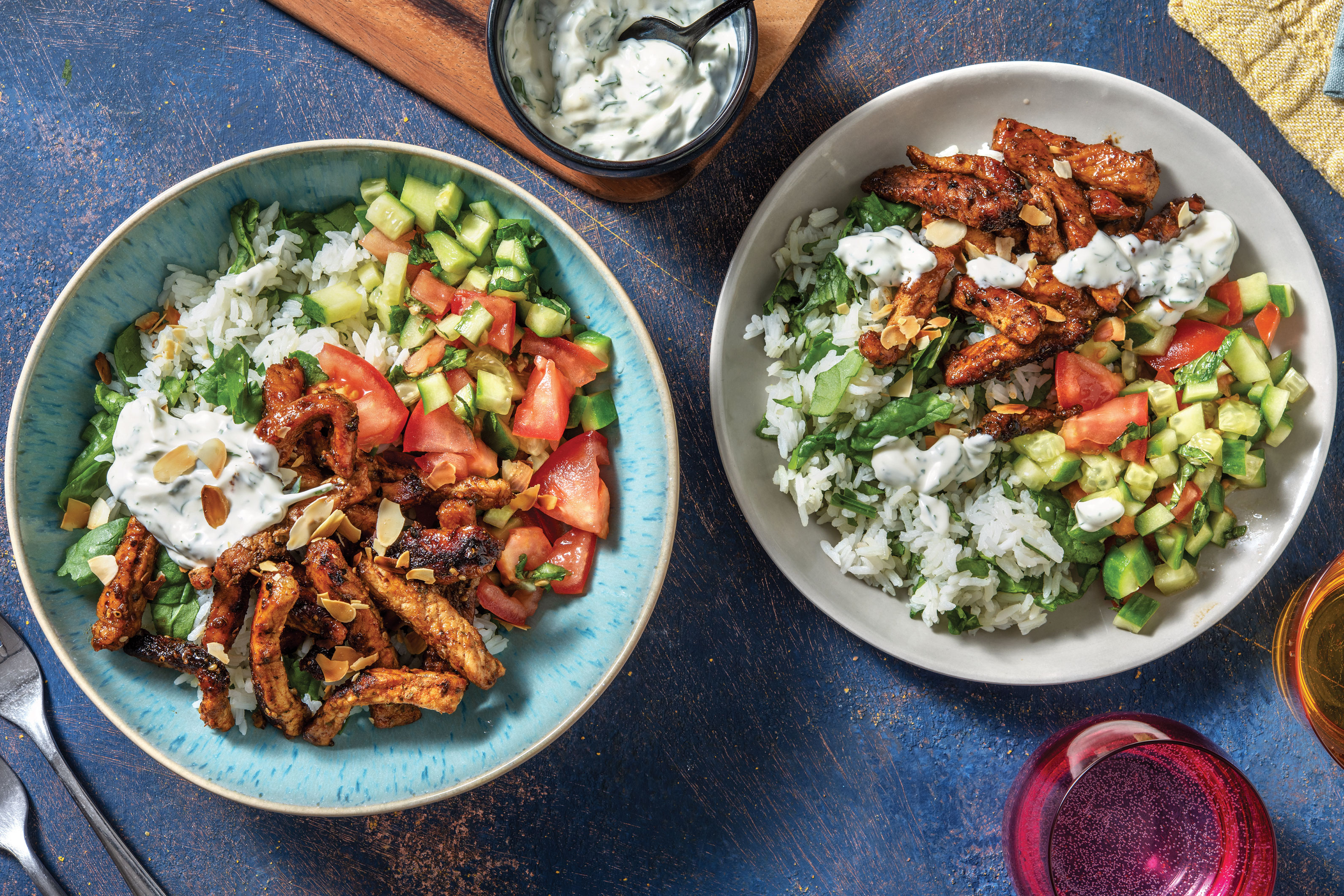Berbere Honey Pork & Garlic Rice Bowl
