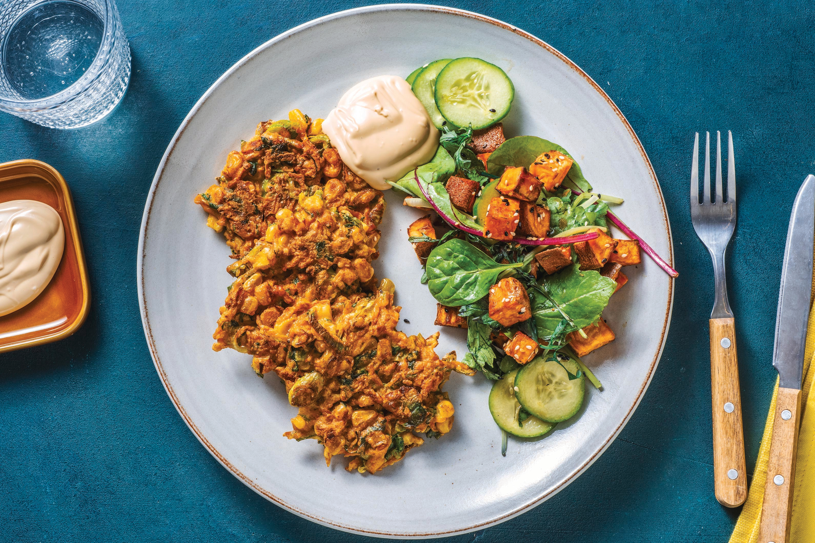 Southeast Asian Carrot & Corn Fritters