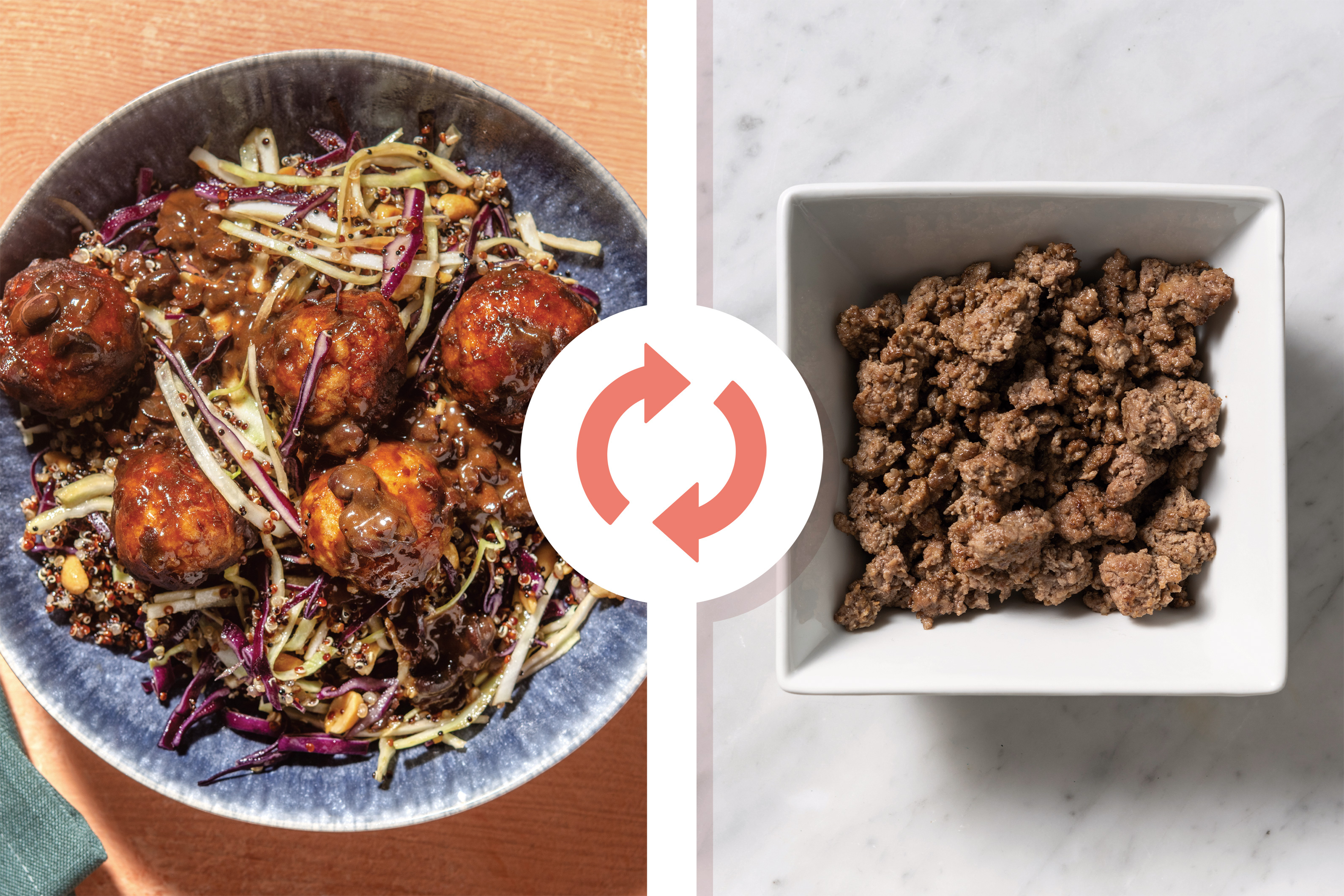 Easy Beef Rissoles & Black Bean Glaze