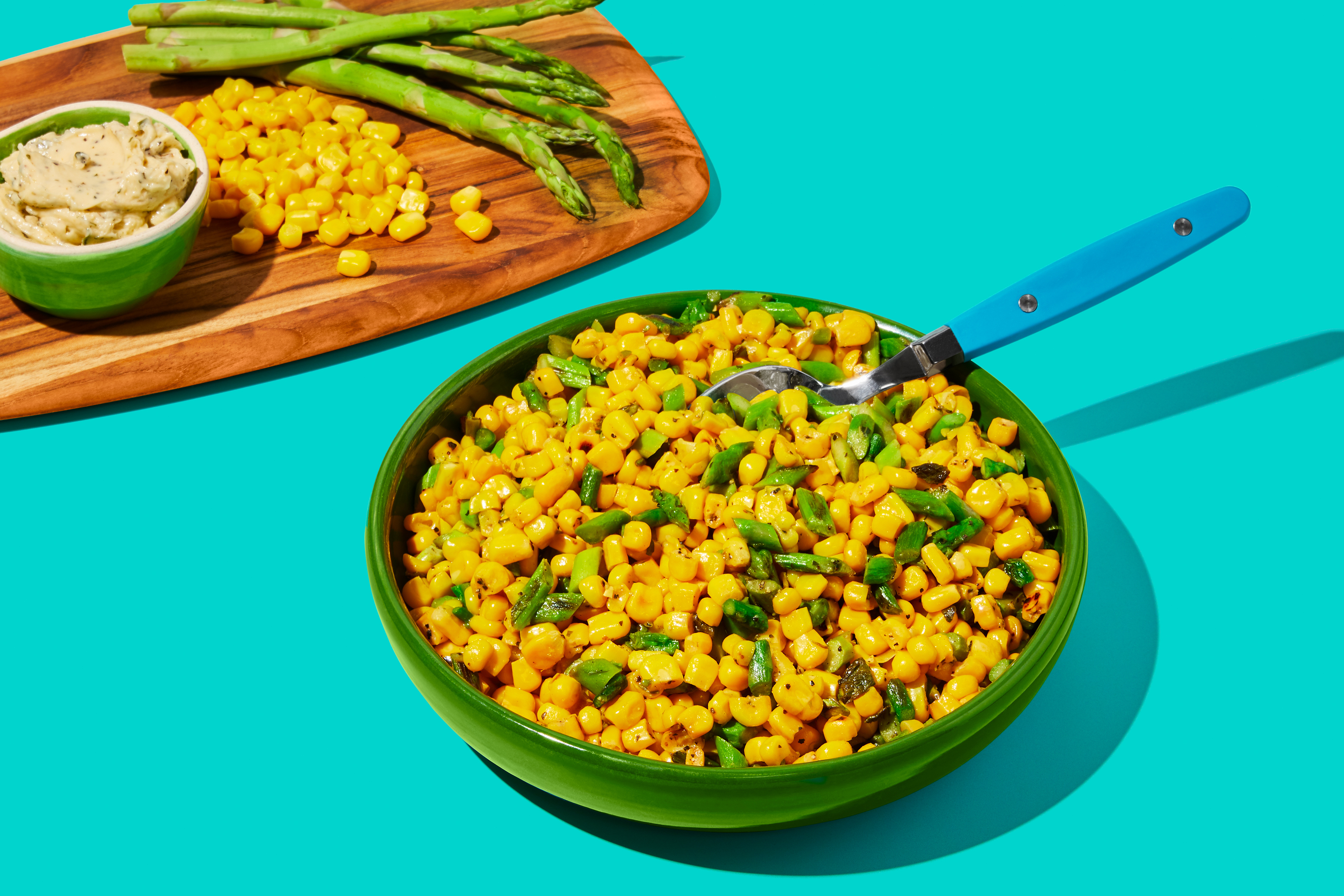 Garlic Herb Asparagus & Corn