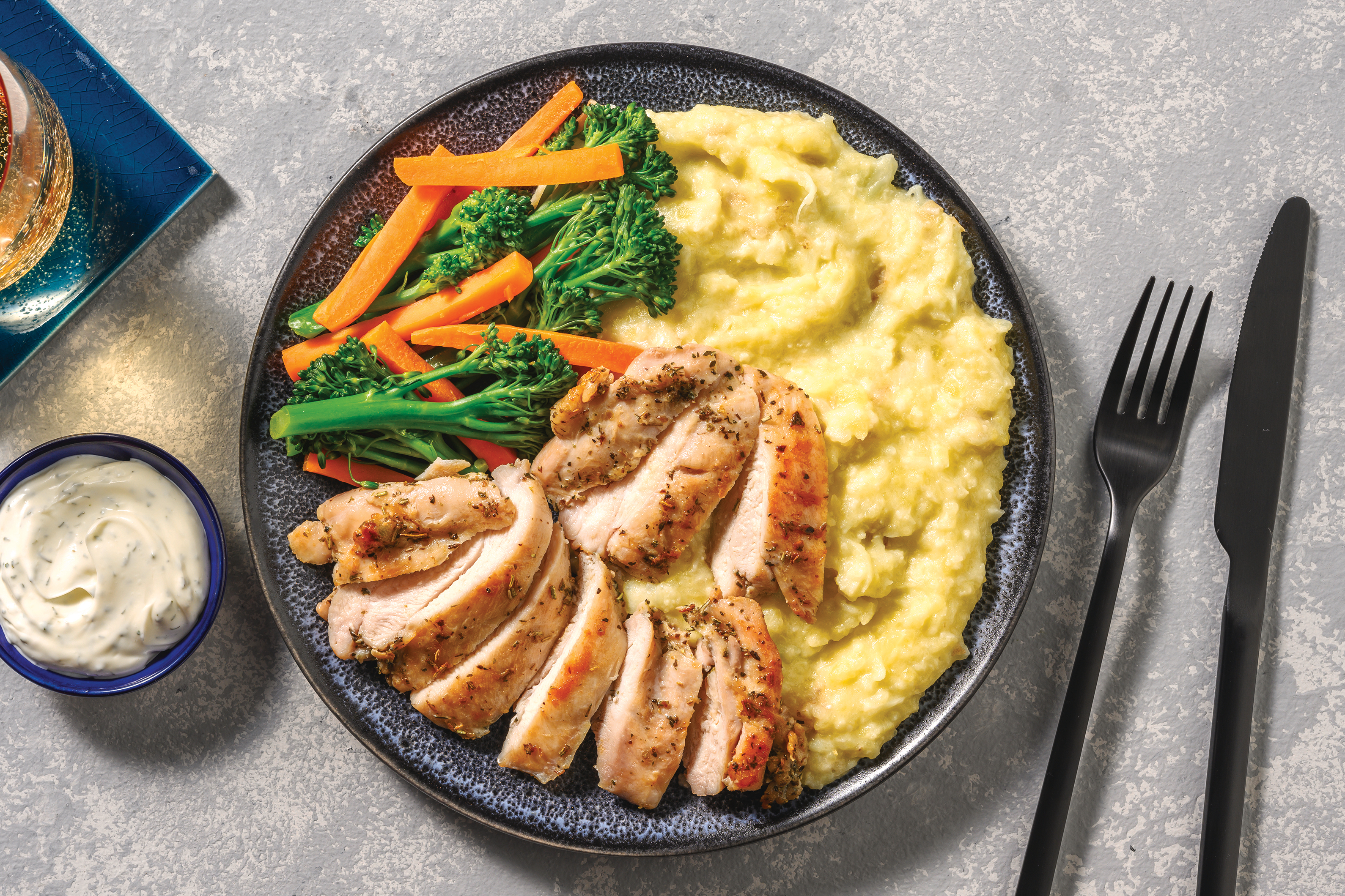 Herby Chicken & Parmesan-Cauli Mash